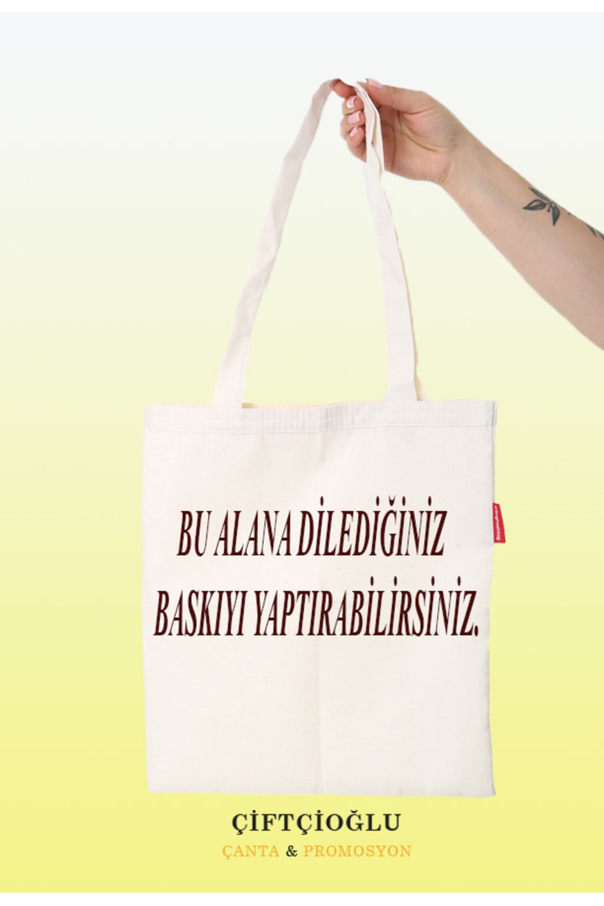 çiftçioğlu Kişiye Özel Baskılı 38x42 Bez Çanta Hediye