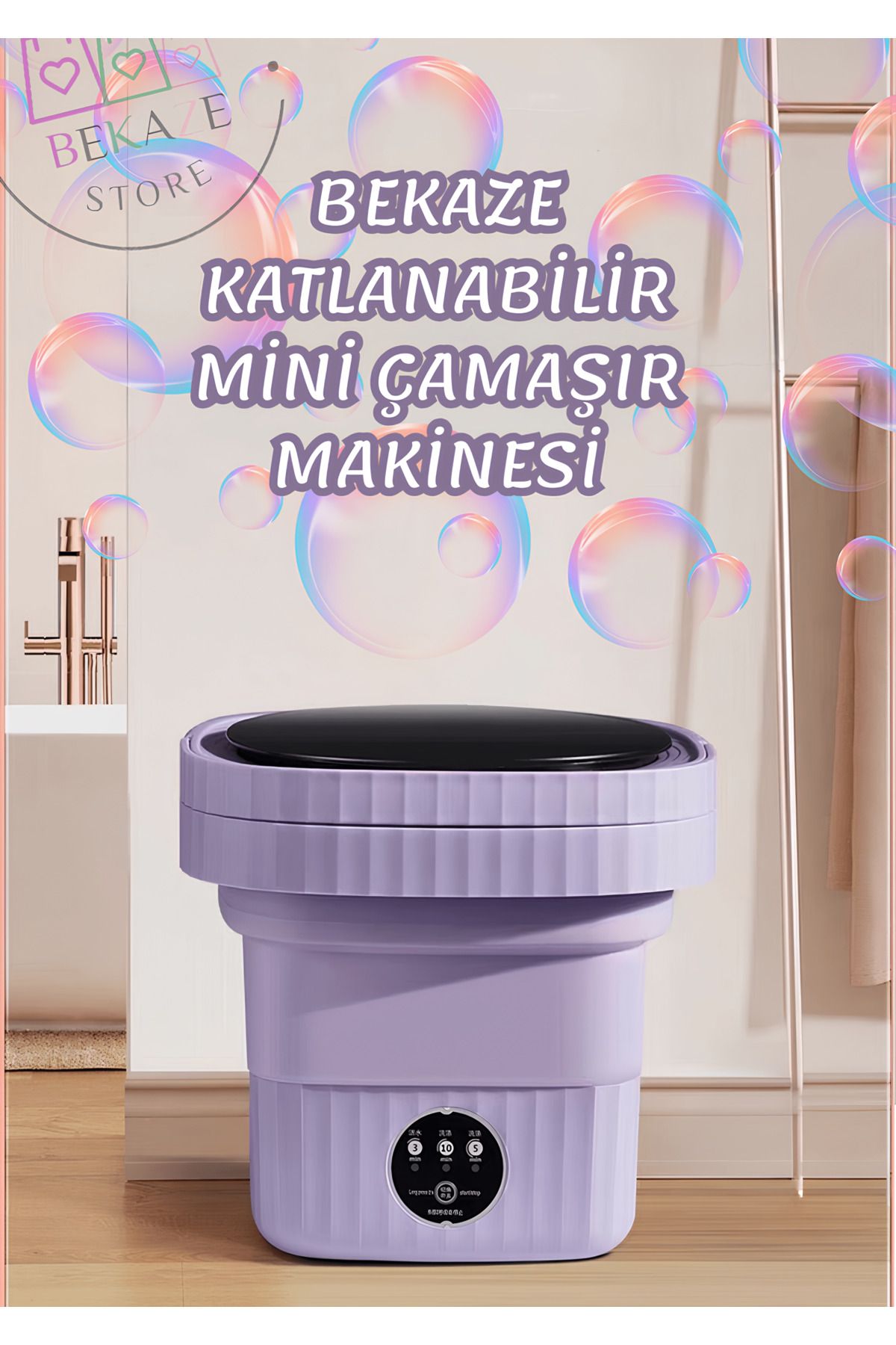 KATLANIR PORTATİF YENİ NESİL MİNİ ÇAMAŞIR MAKİNESİ 8 LT