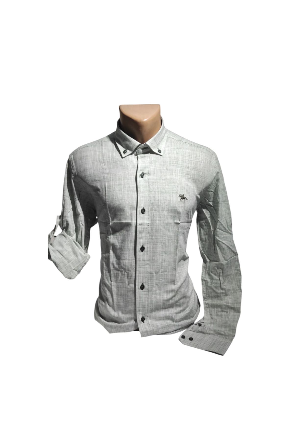 Seyis Slim fit erkek uzun kollu gömlek