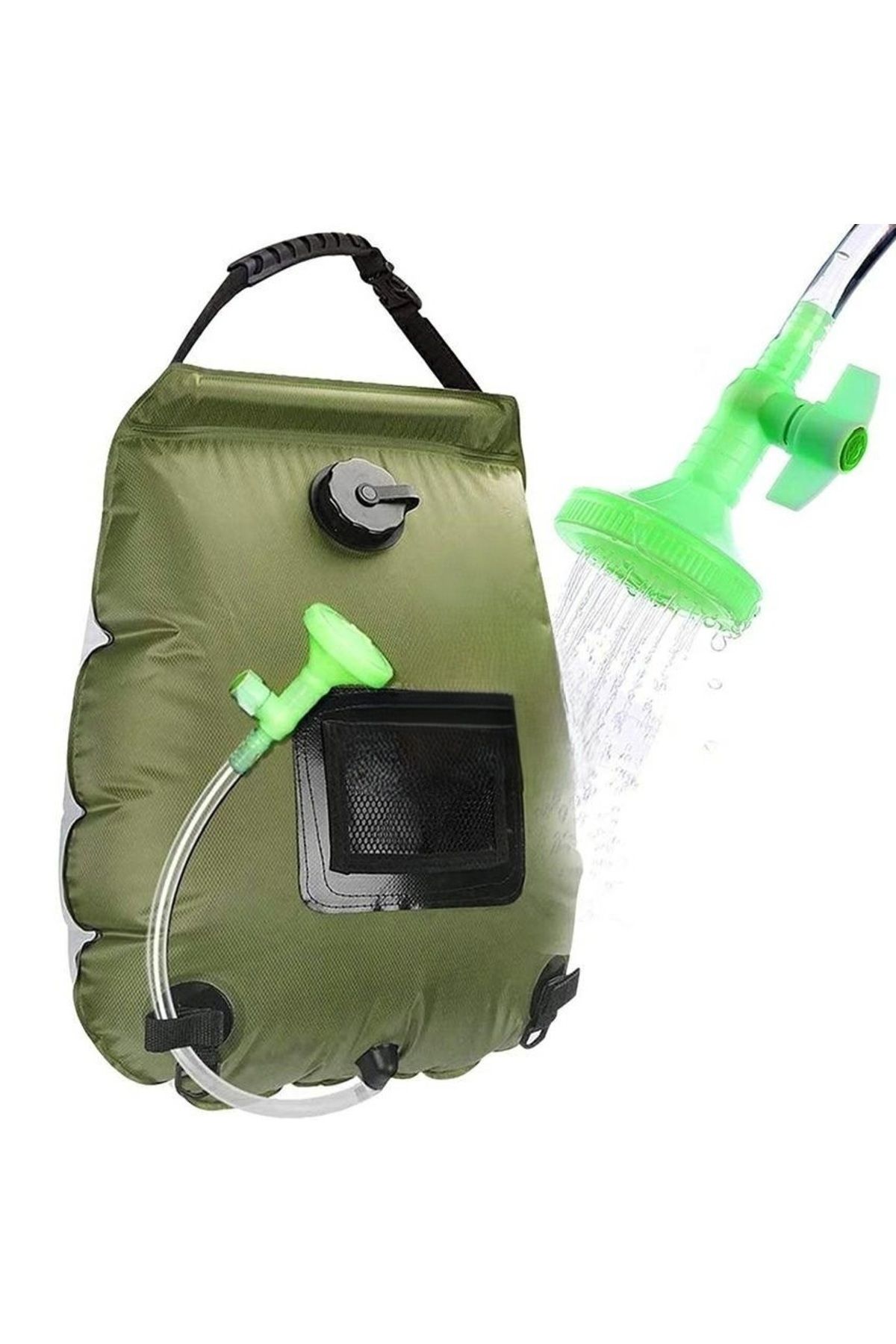 zola Duș Solar, Pentru Camping - 20l, Cap De Duș, Verde, Geantă De Depozitare - One Size