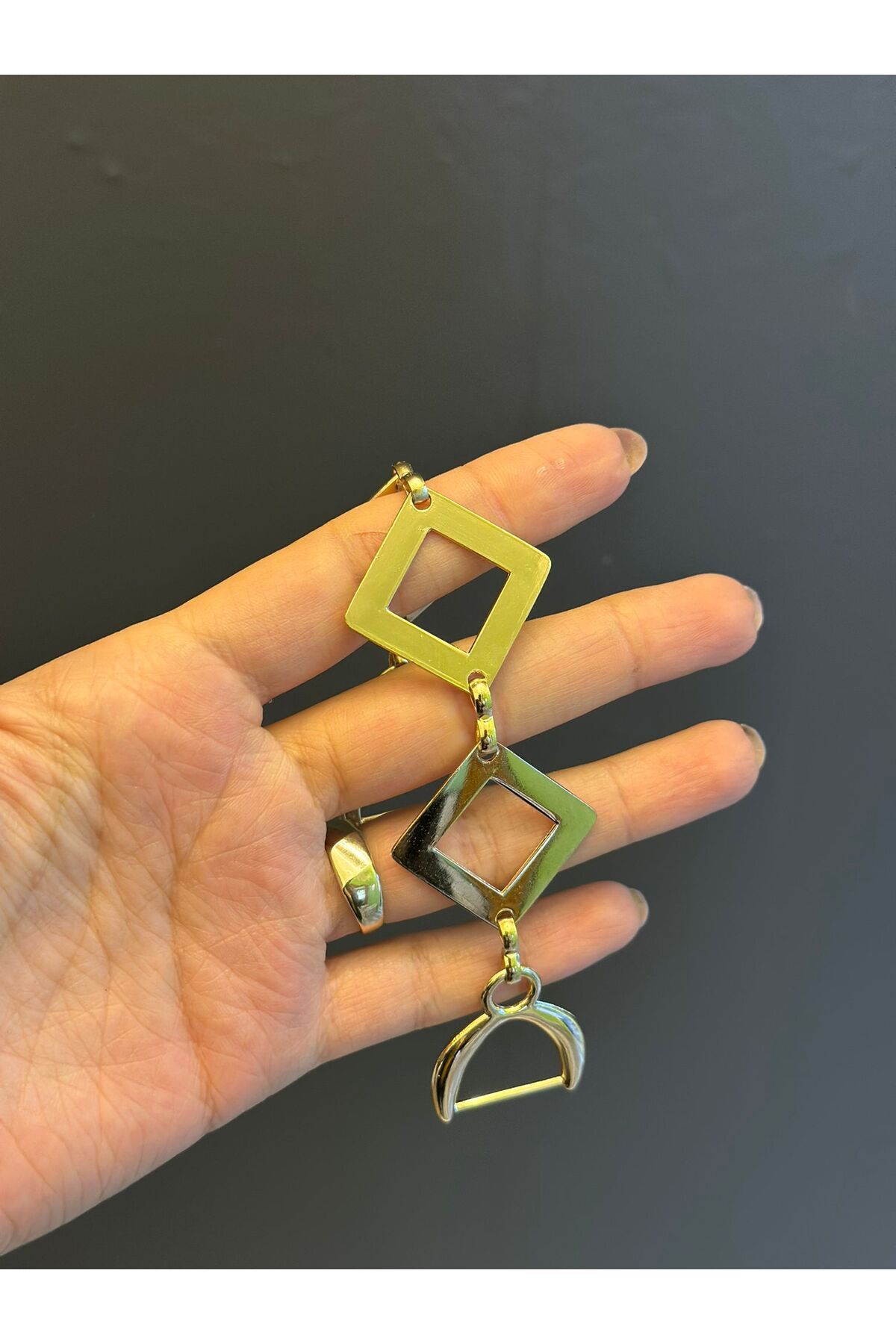 Gönülden Tasarım ALTIN SARI ÇELİK DİKİŞ GİYİM ÇANTA AKSESUARI 17X3 CM