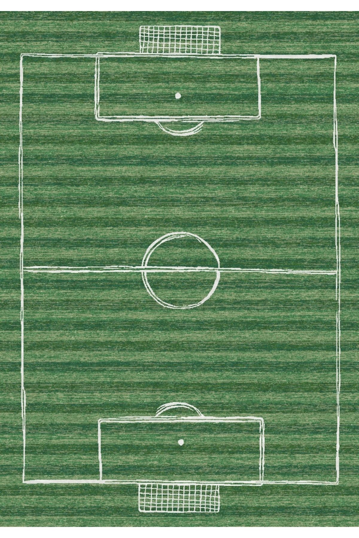 Alpina Home Lavin Yıkanabilir Dokuma Taban Futbol Sahası Desenli Çocuk Odası Kilimi