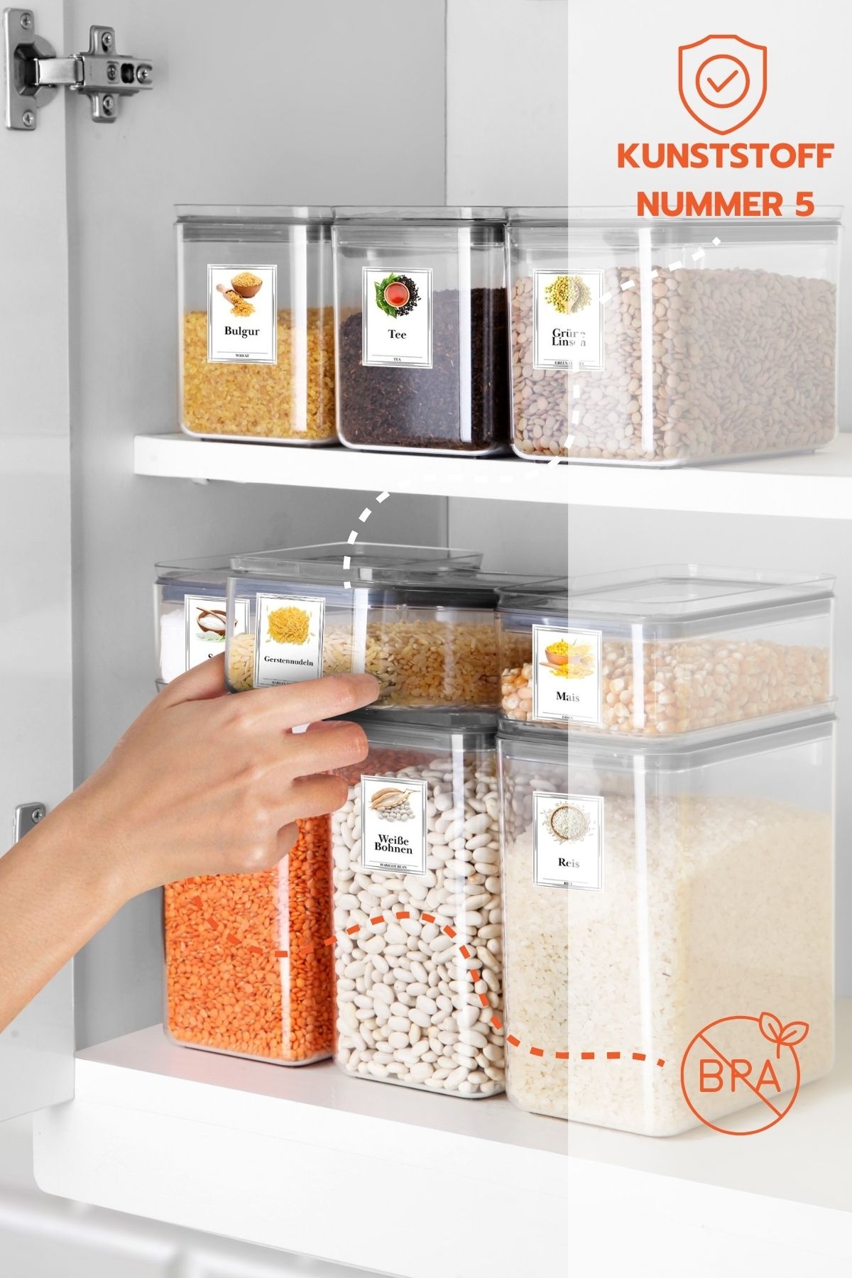 Ginza Maison-1.75 Lt Rectangular Storage Container With Lid 3 Pieces 2