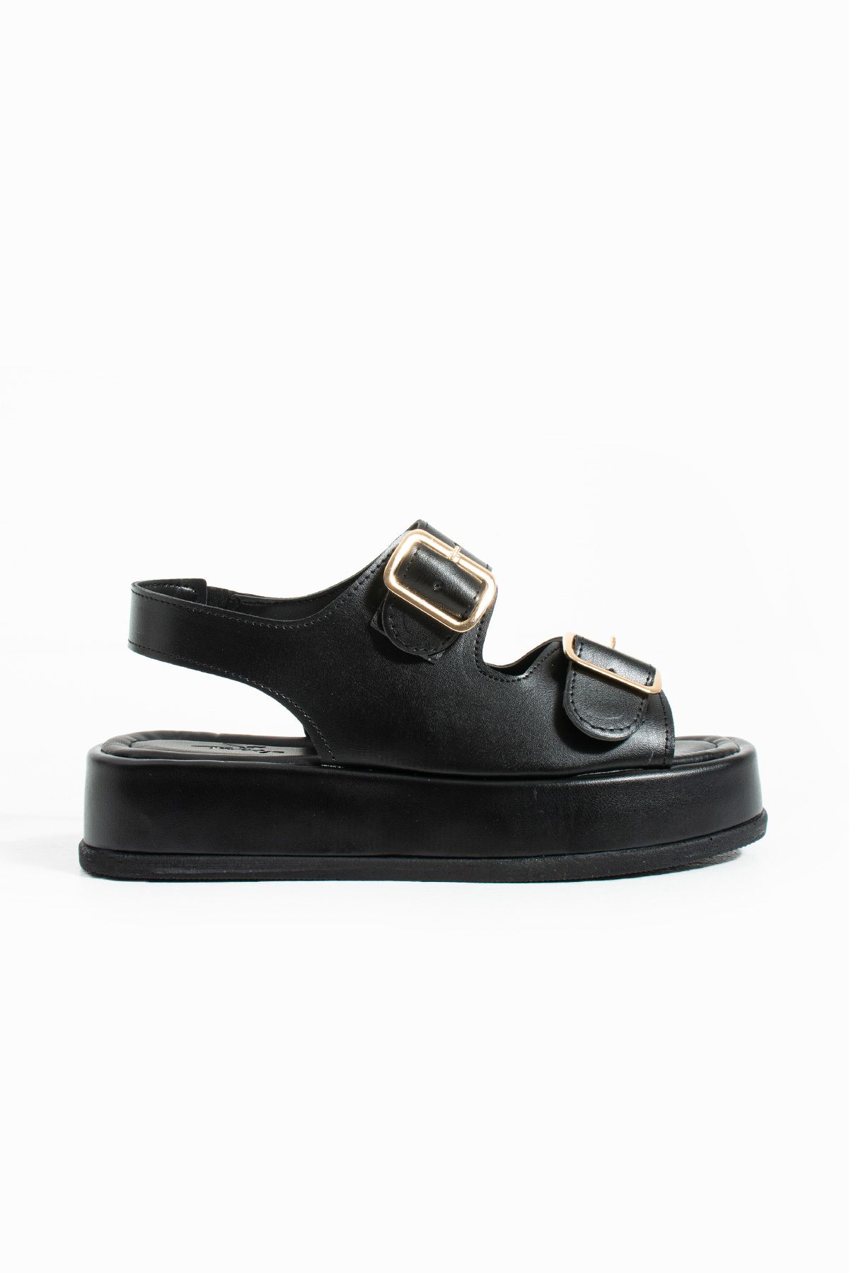 Gökçe Shoes Belindo Siyah Kemer Toka Detay Kadın Sandalet