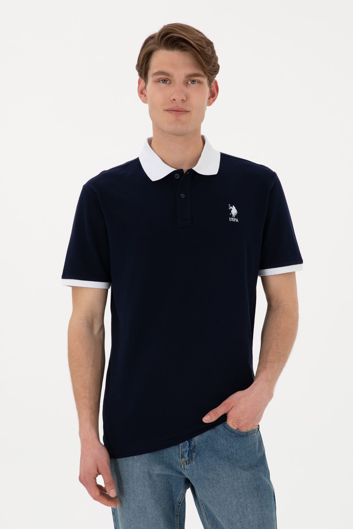U.S. Polo Assn. Erkek Lacivert Basic Tişört 50305989-VR033