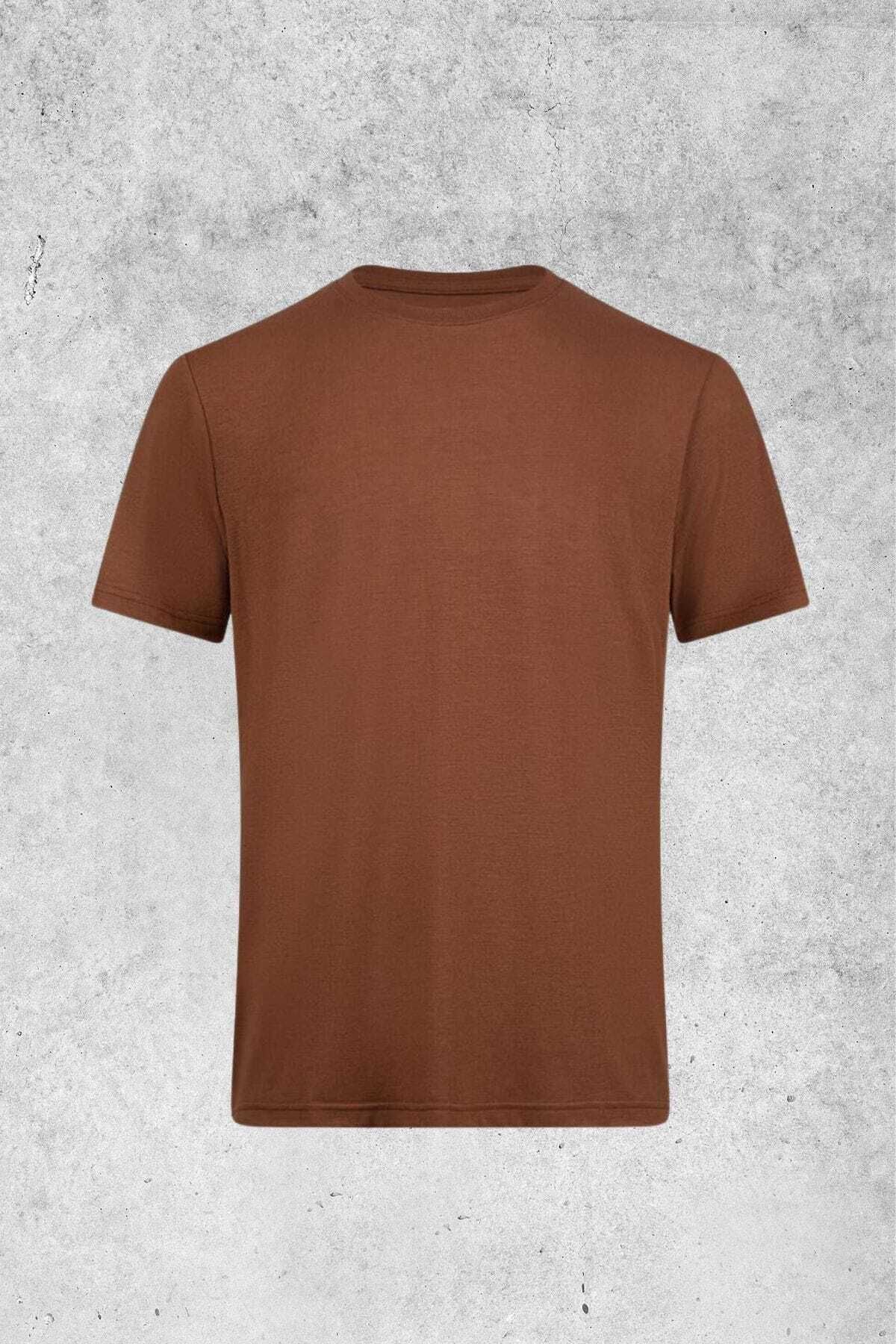 MOLICO Basic unisex Sıfır yaka Kısa kollu Tshirt