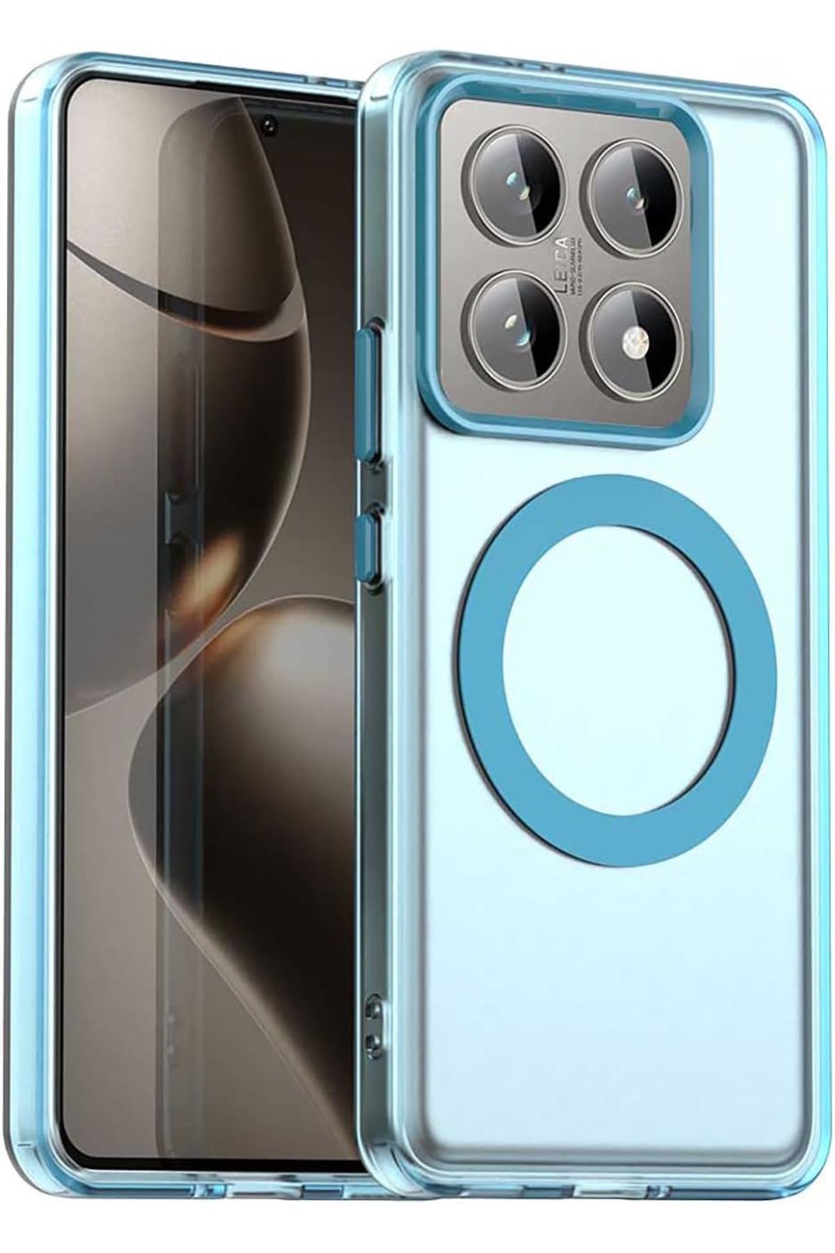 m.tk moveteck Xiaomi Mi 14T & Mi 14T Pro Kılıf Kamera Çıkıntılı Mat Magsafe Özellikli Kenarları Renkli Sert Kapak