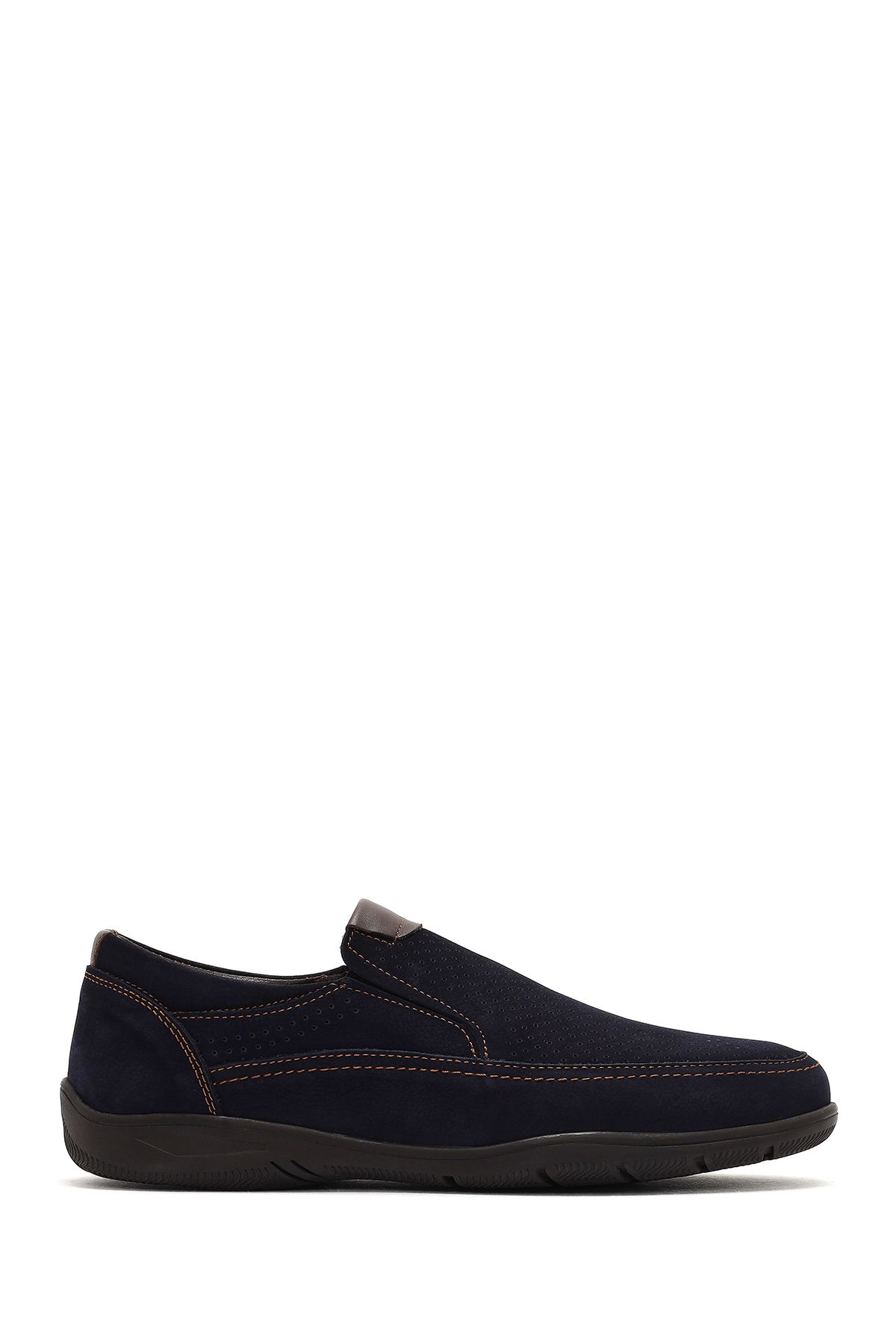 Derimod Erkek Lacivert Nubuk Deri Casual Loafer 25SFD7112V3
