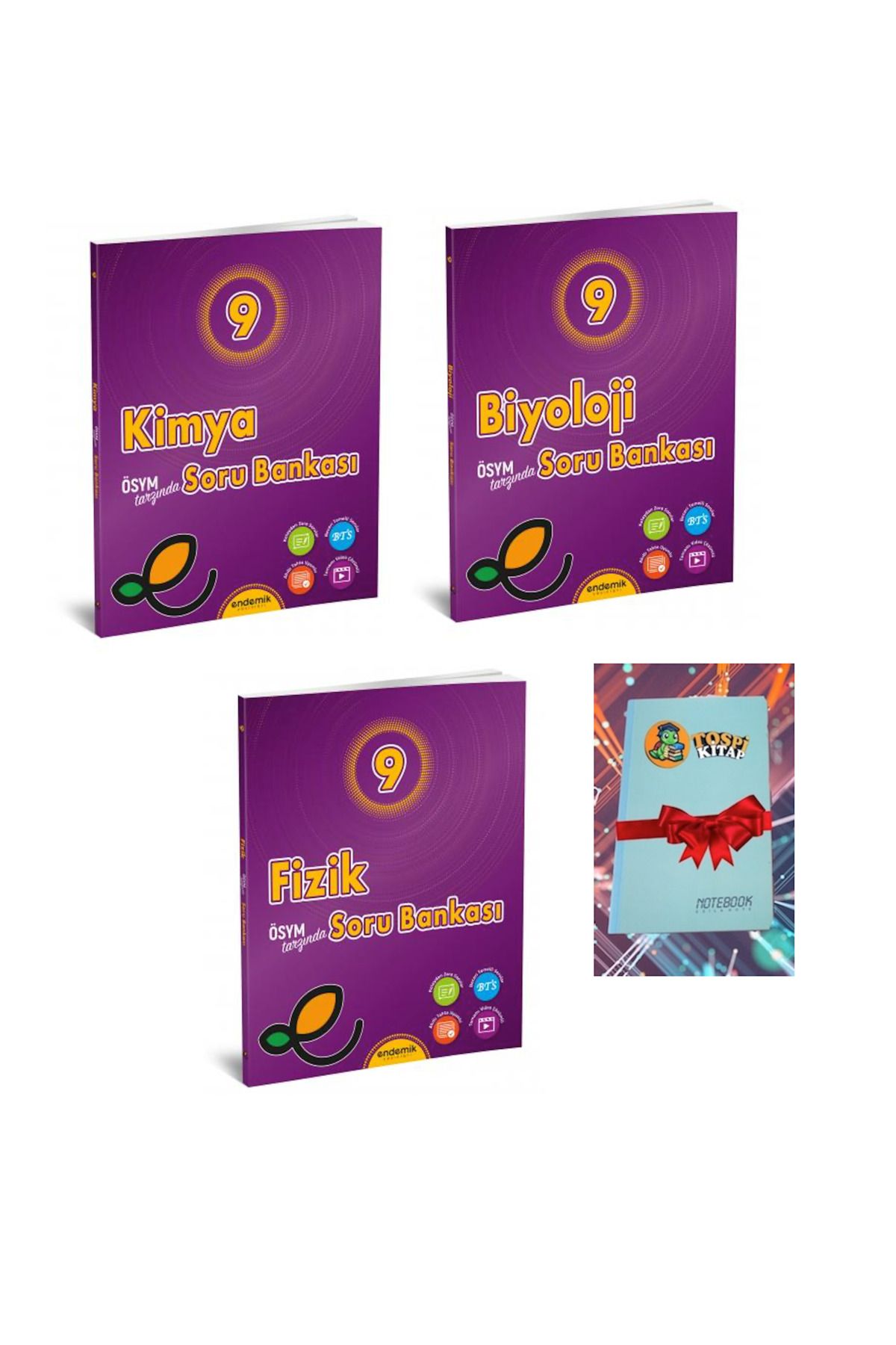 Karma Kitaplar 9.Sınıf FİZİK + KİMYA + BİYOLOJİ Soru Bankası- Yeni (DEFTER HEDİYELİ)