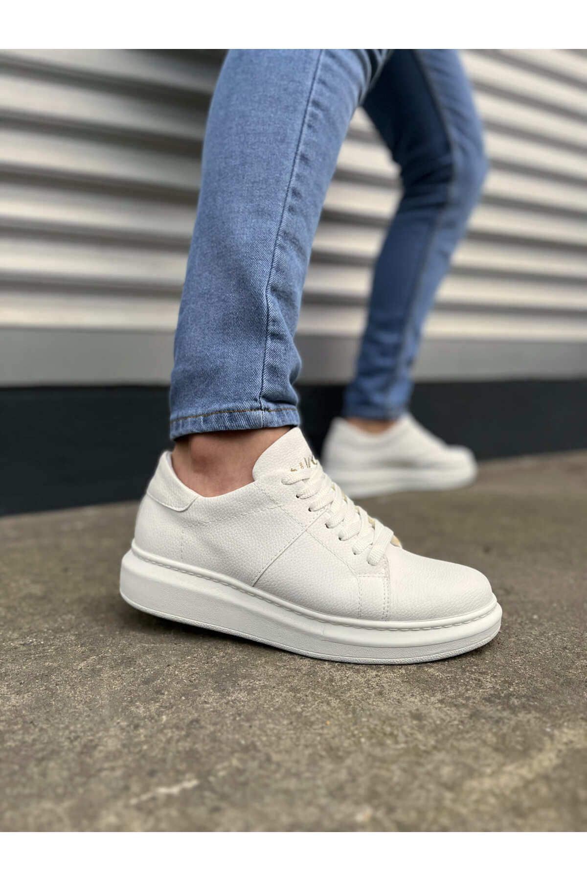 Zerenyus JY151 Boost Bağcıklı Erkek Günlük Sneaker Ayakkabı - Beyaz