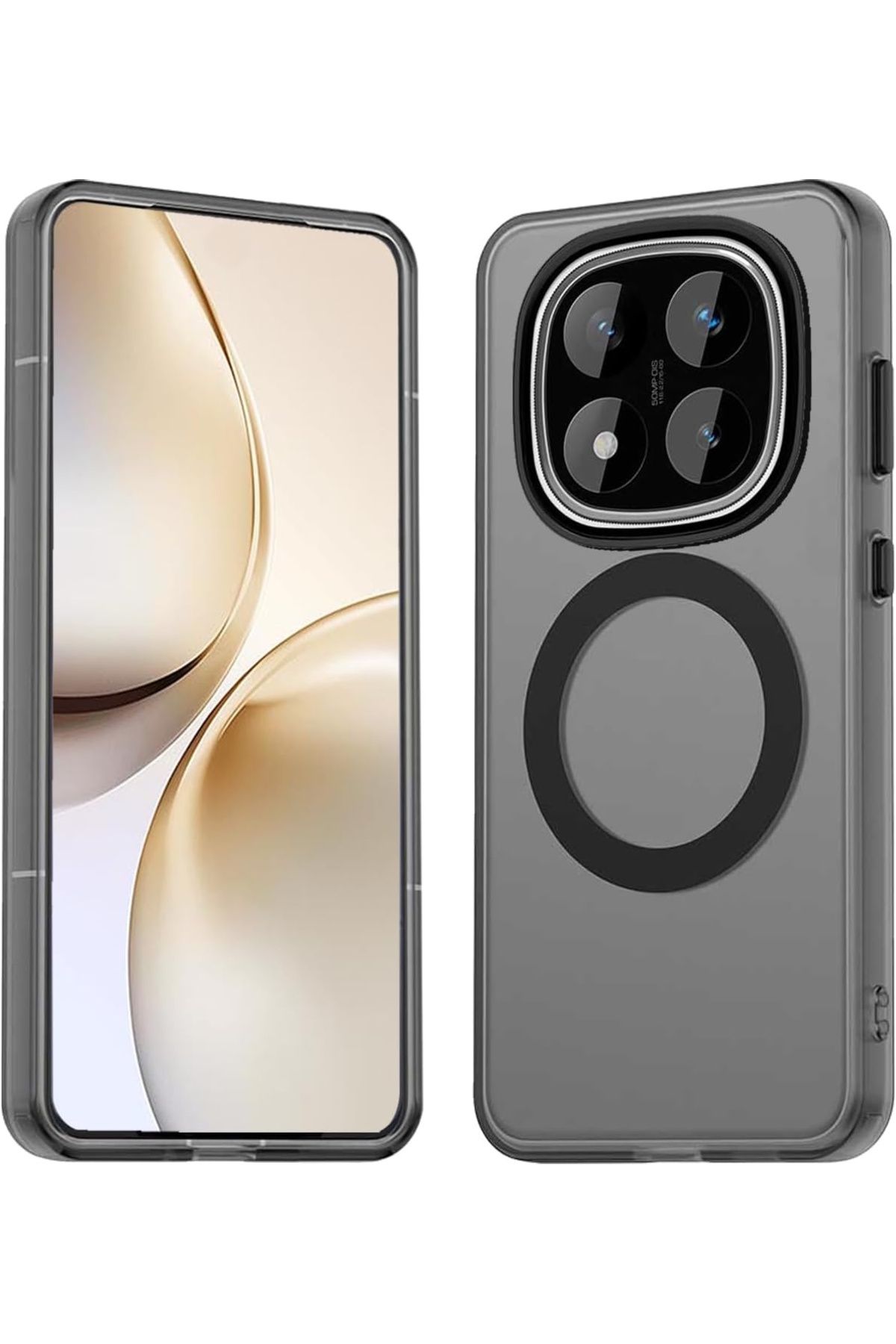 m.tk moveteck Xiaomi Redmi Note 14 Pro Plus Kılıf Kamera Çıkıntılı Mat Magsafe Özellikli Kenar Renkli Sert Kapak