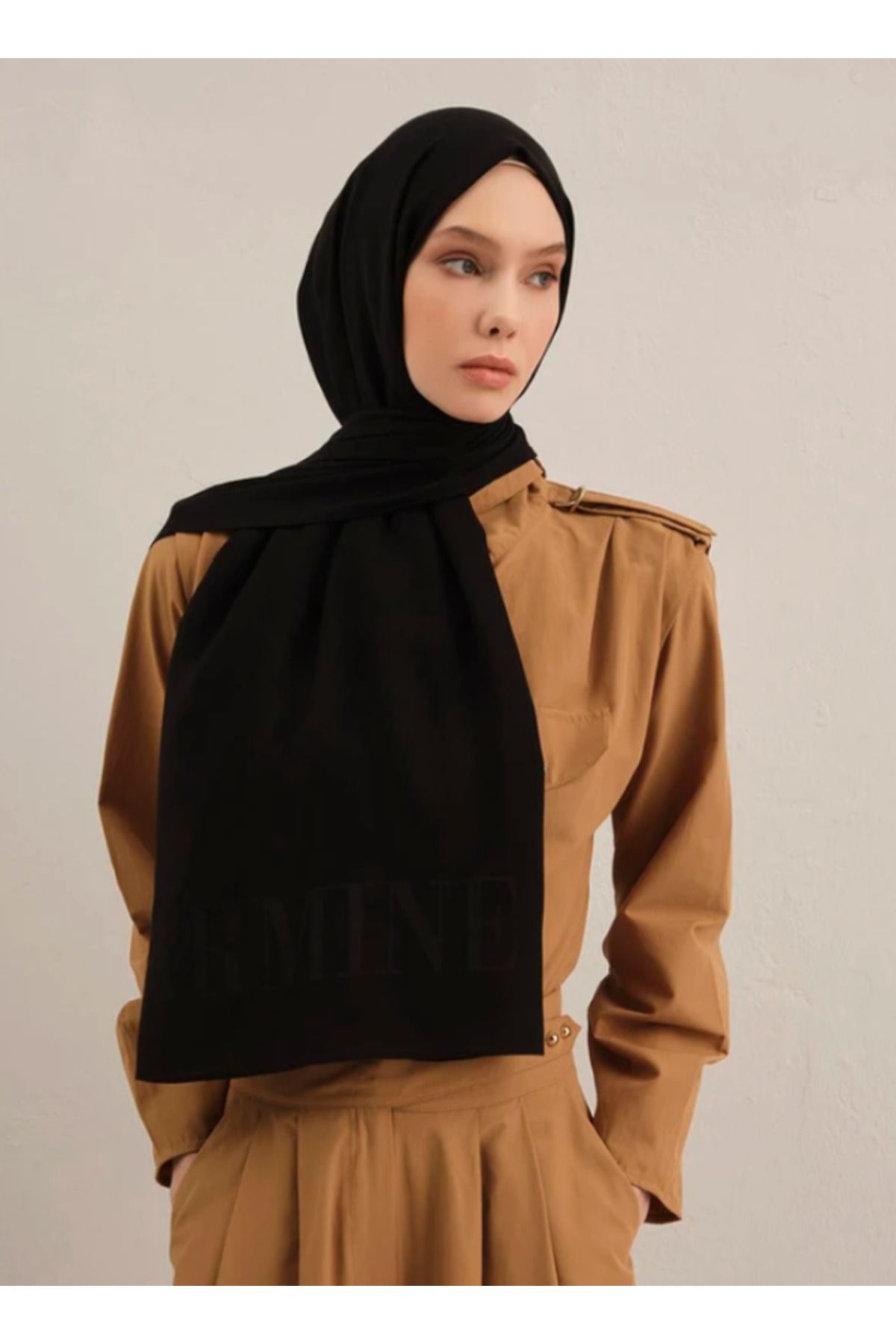 Armine Logo Drop Pamuk İpek Şal 2