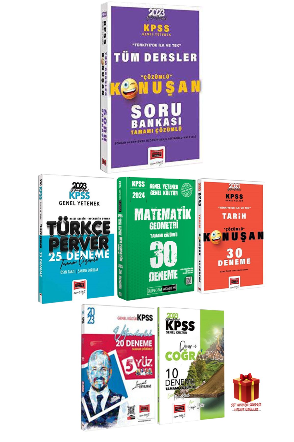 Yargı Yayınları KPSS Konuşan Tüm Dersler Soru B.-Deneme Seti-Hediye