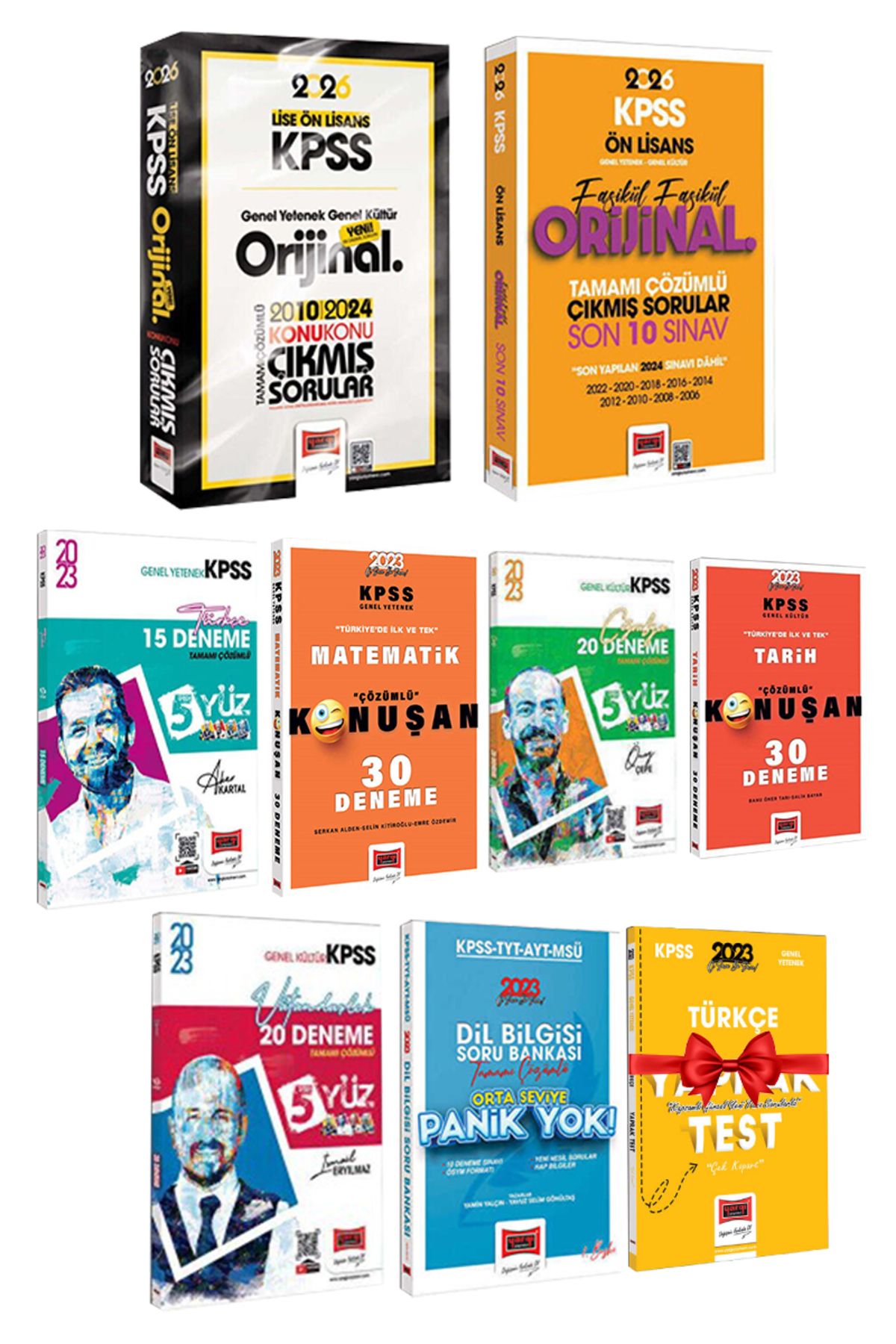 Yargı Yayınları KPSS Lise Ön L. Tamamı Ç. Çıkmış S.-Deneme Seti- Dil Bilgisi Soru B.-Hediye