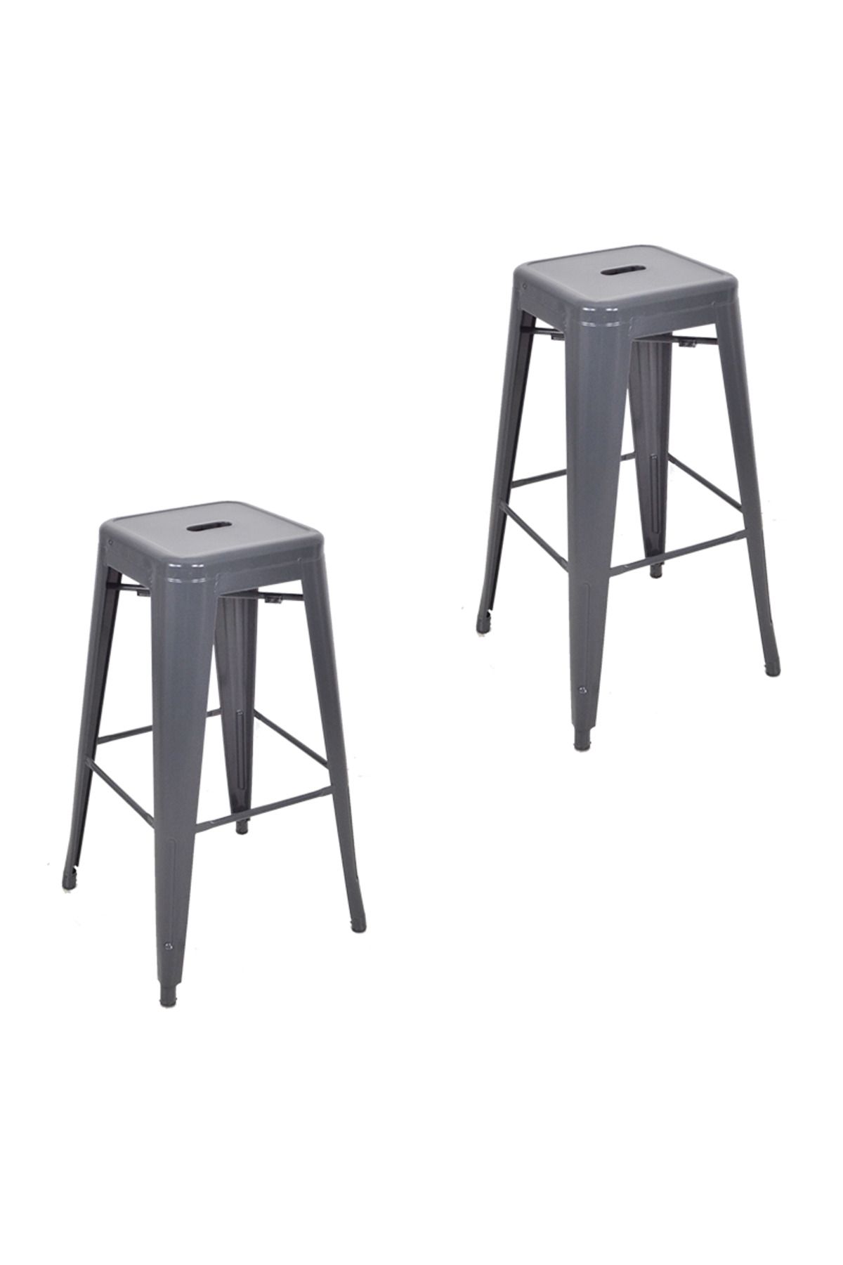 Komposan Tolix Metal Bar Tabure(2 Adet)