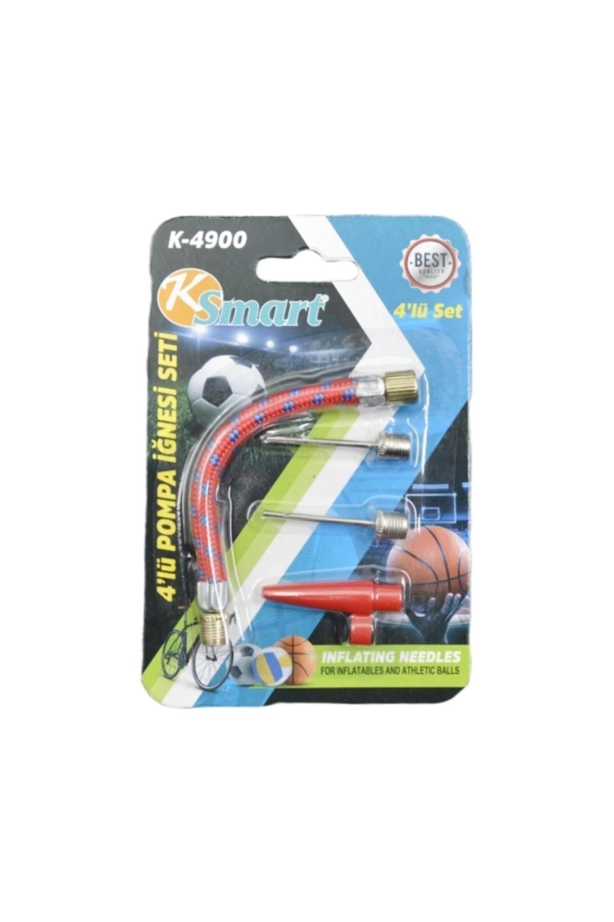 Ksmart 4 Lü Pompa Iğnesi Bisiklet Ve Top Şişirme Iğnesi K-4900 Gkh