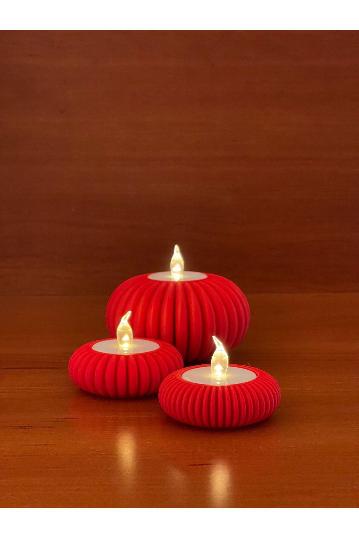 Lunera Accessories 3D 3’lü Bombeli Mumluk