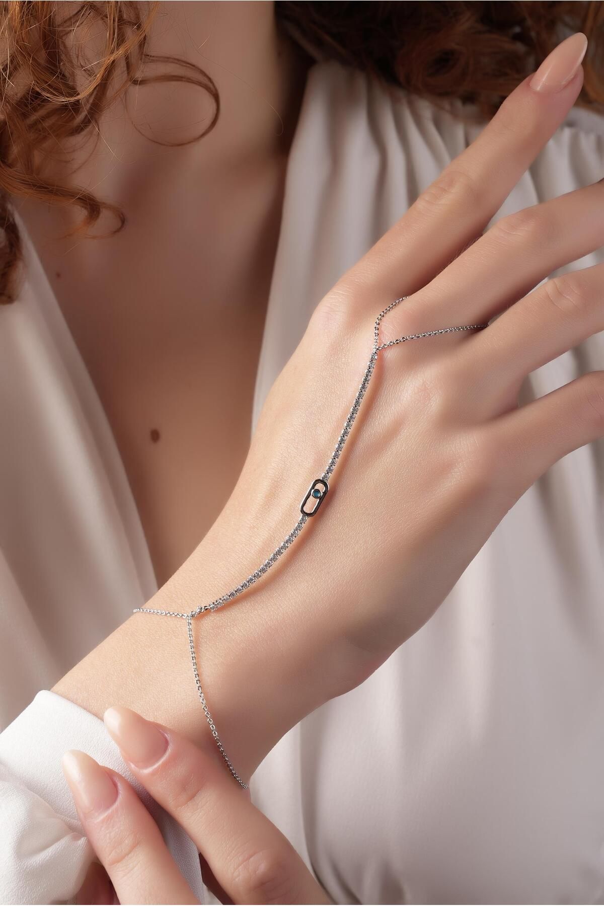 Çlk Accessories Premium Mavi Taşlı Su Yolu Şahmeran Bileklik 70883