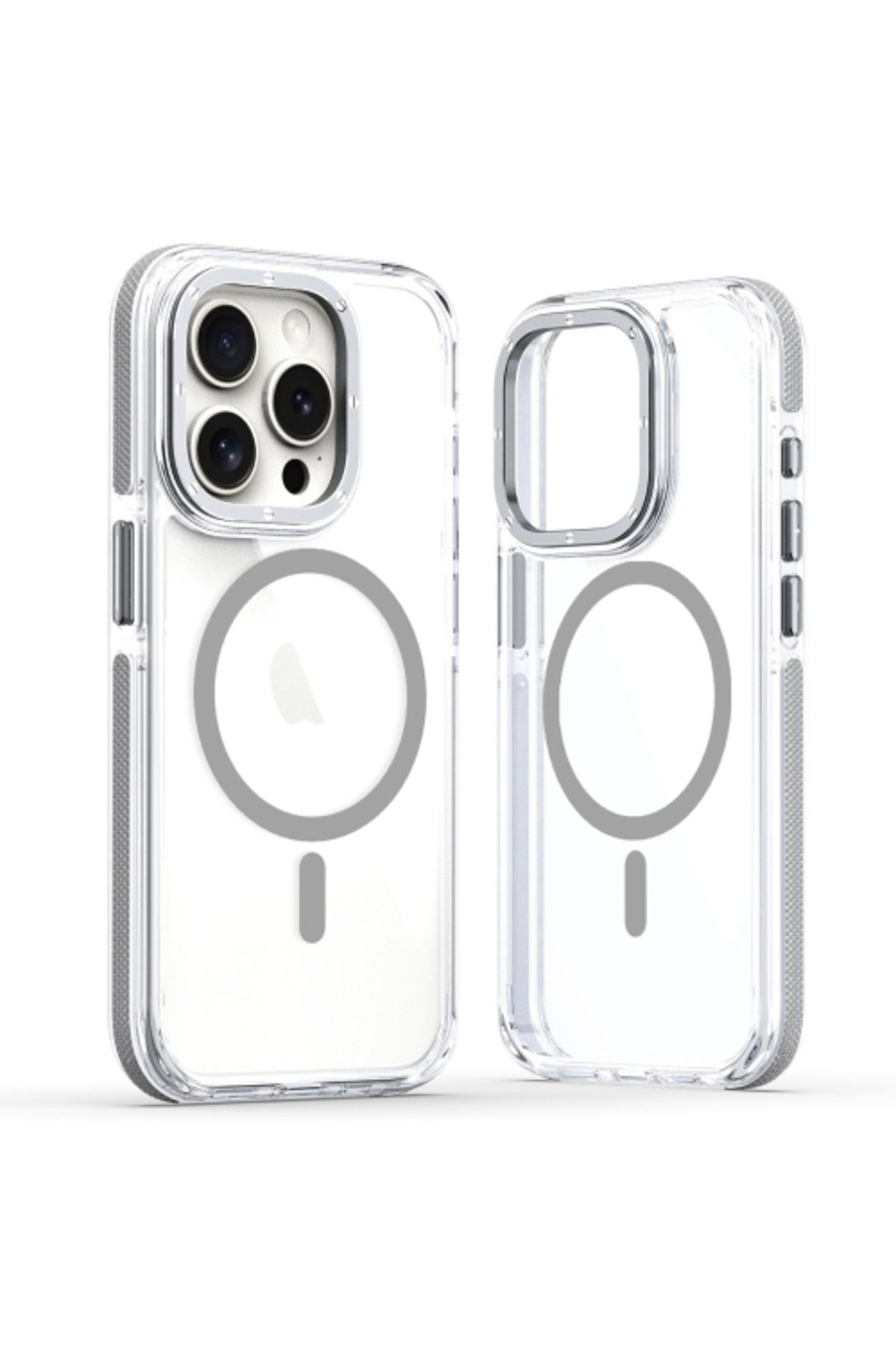 Teleplus iPhone 15 Pro Kılıf Manyetik Şarj Özellikli PX Acrylic Hybrid TPU Kapak