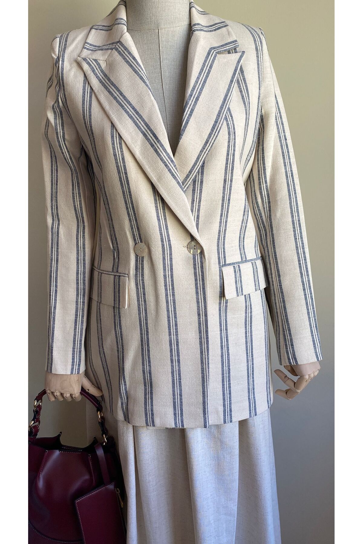 Pery Keten Karışımlı Blazer Ceket