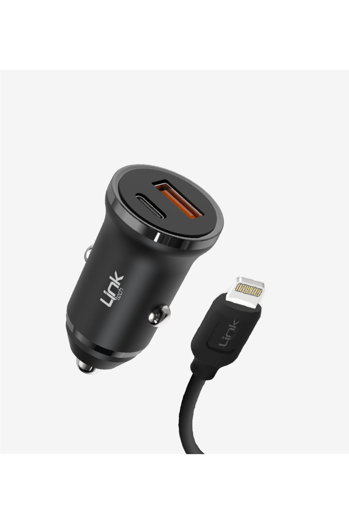Linktech C485 Çevre Dostu Çift PD 20W Lightning Kablolu Araç Şarj Aleti