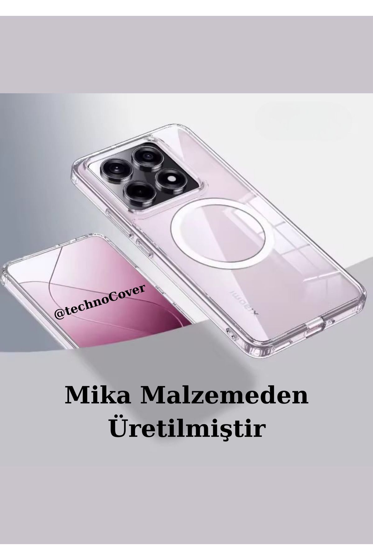 BCASE Mi 14 T / 14 t Pro Kılıf Magsafe Özellikli Sararmayan Sert Plastik Kapak