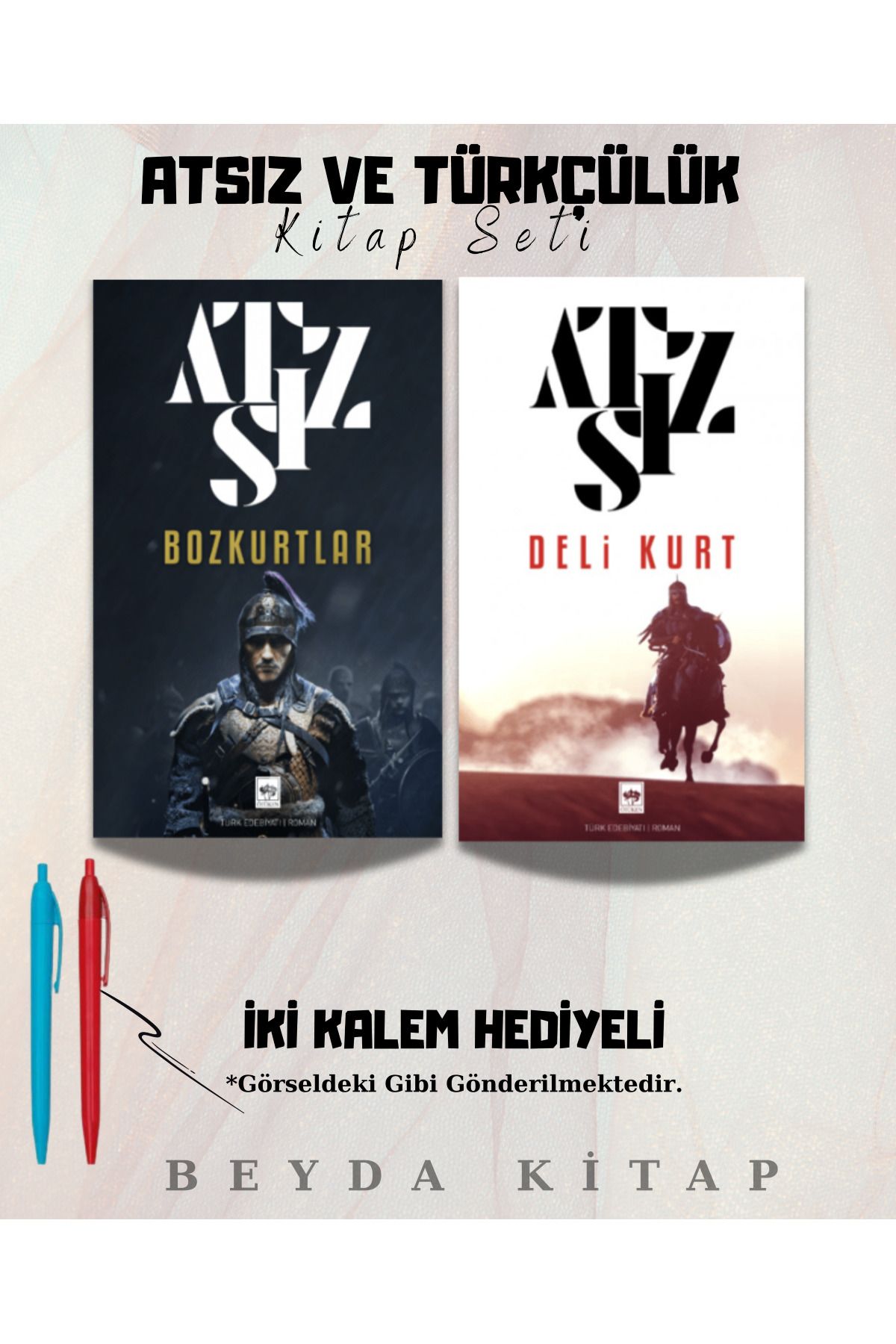 Bilge Kültür Sanat Bozkurtlar - Deli Kurt - Nihal Atsız - Kitap Seti - Kalem Hediyeli