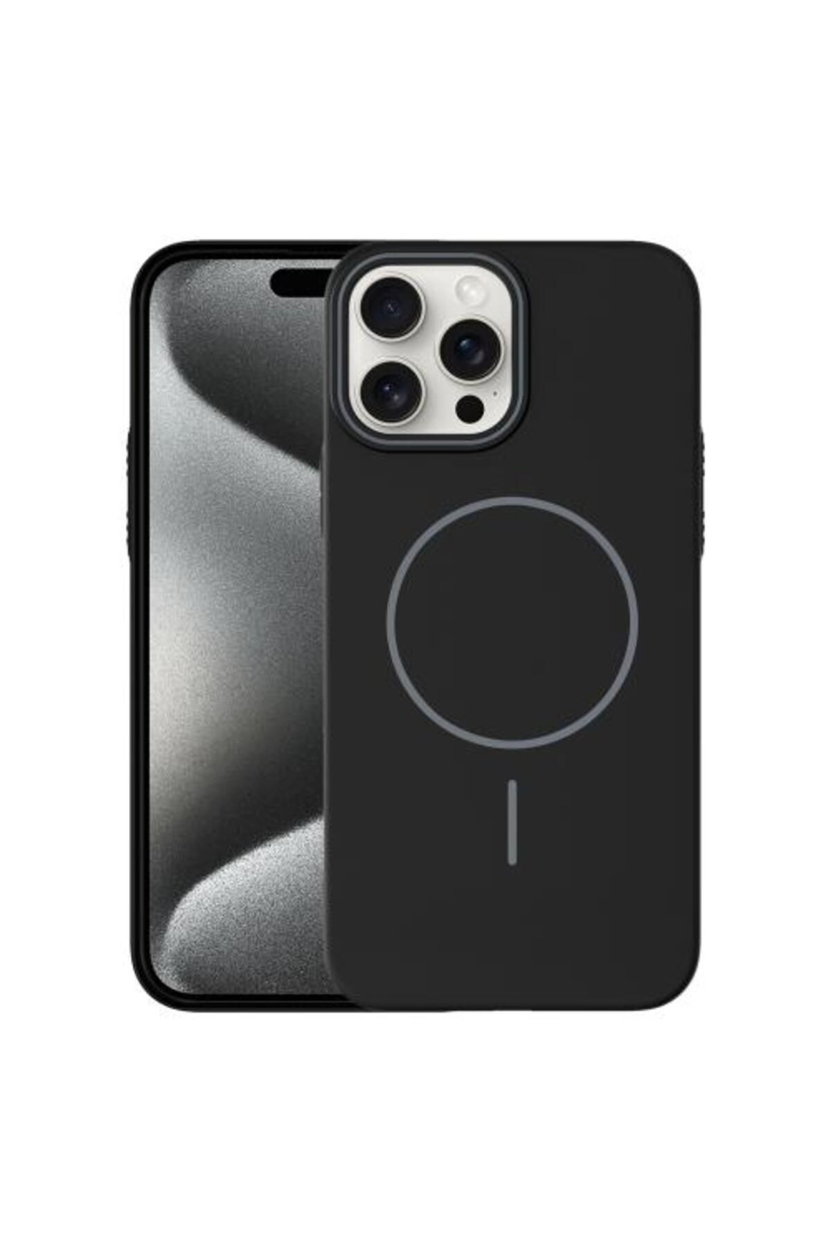 Teleplus iPhone 15 Pro Kılıf Manyetik Şarj Özellikli IC GLS Lansman Leke Tutmaz Kapak