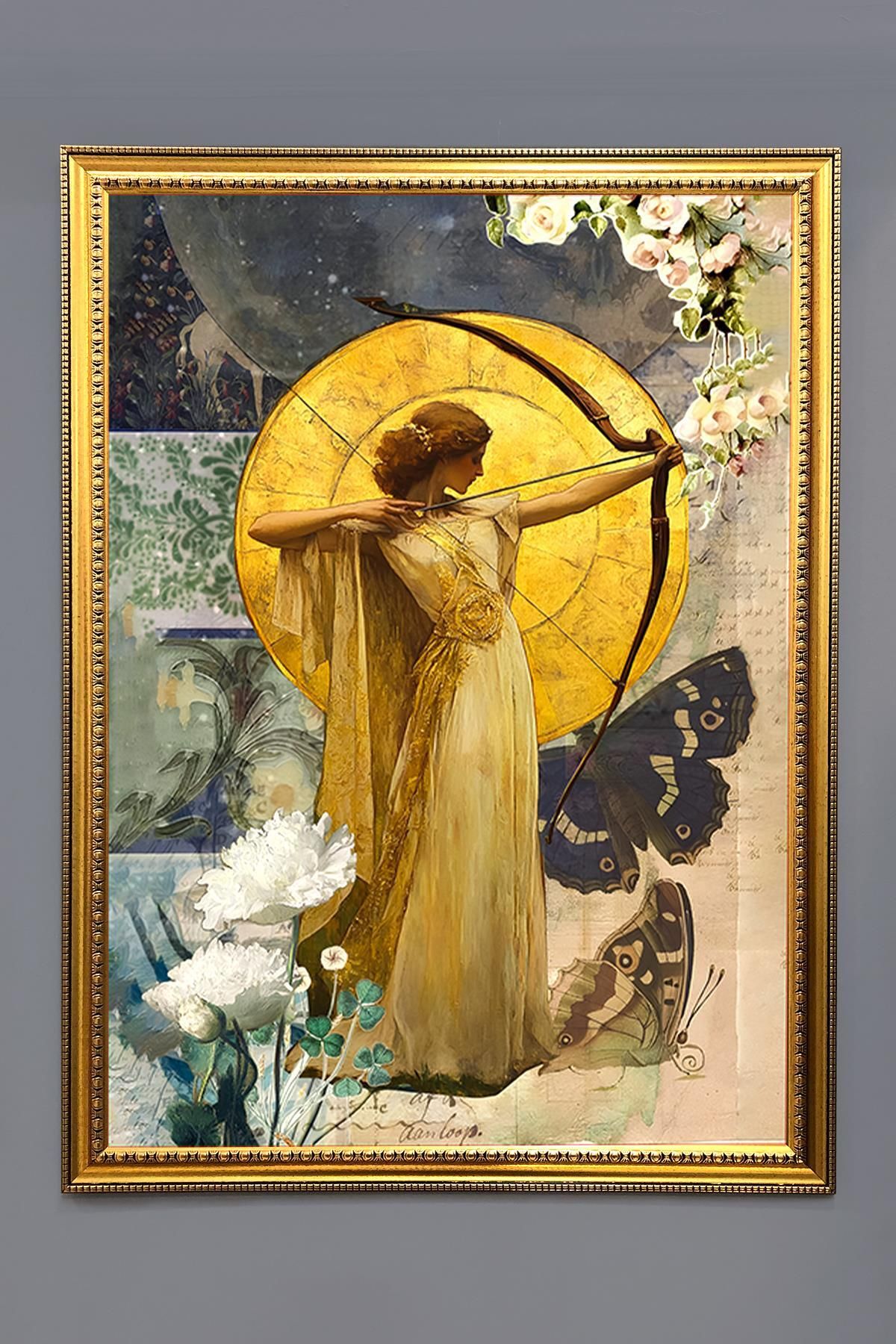 Doruklar Home Collection Dekoratif Modern Desenli Çerçeveli Duvar Tablosu 50x70cm RÜYA14