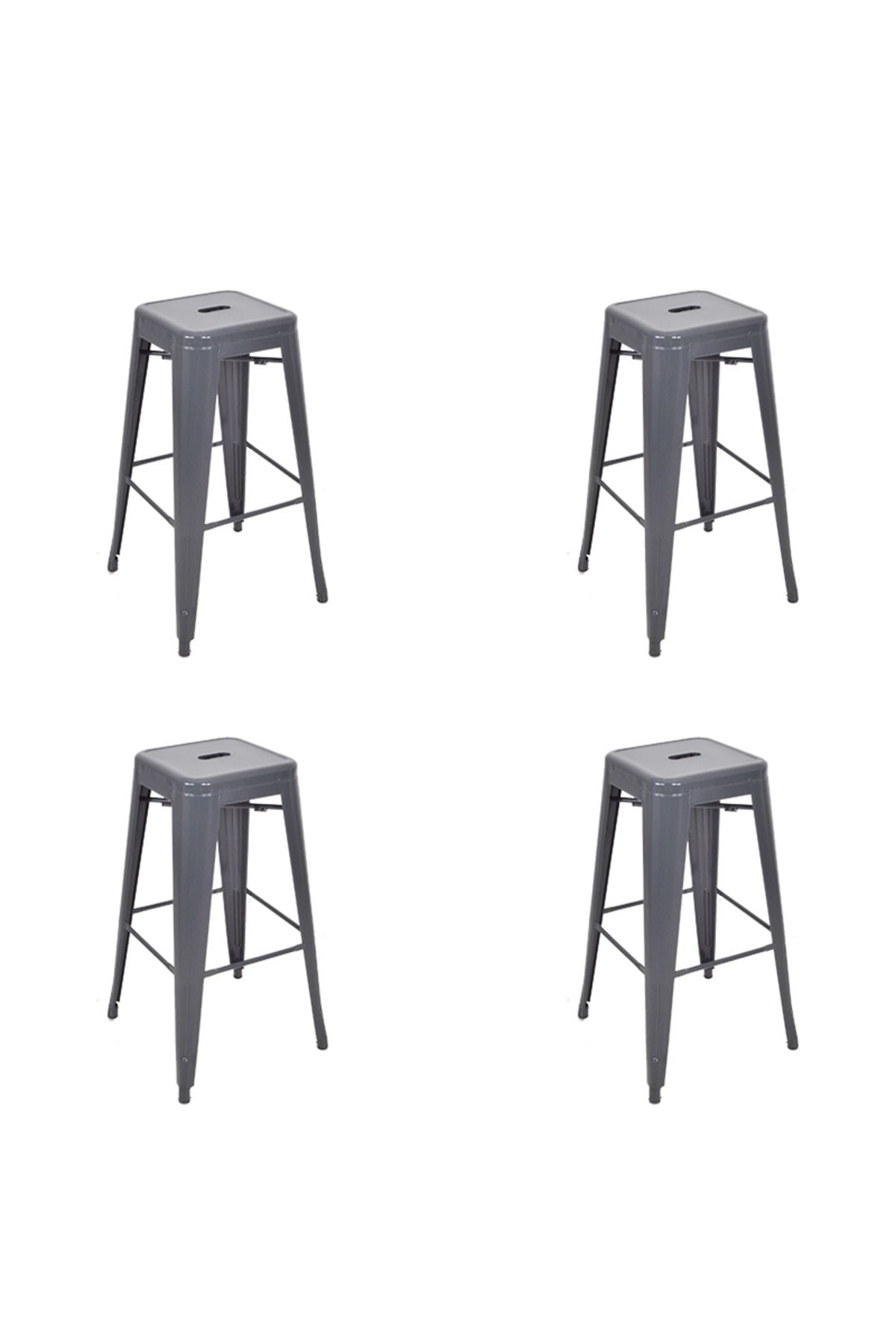 Komposan Tolix Metal Bar Tabure(4 Adet)