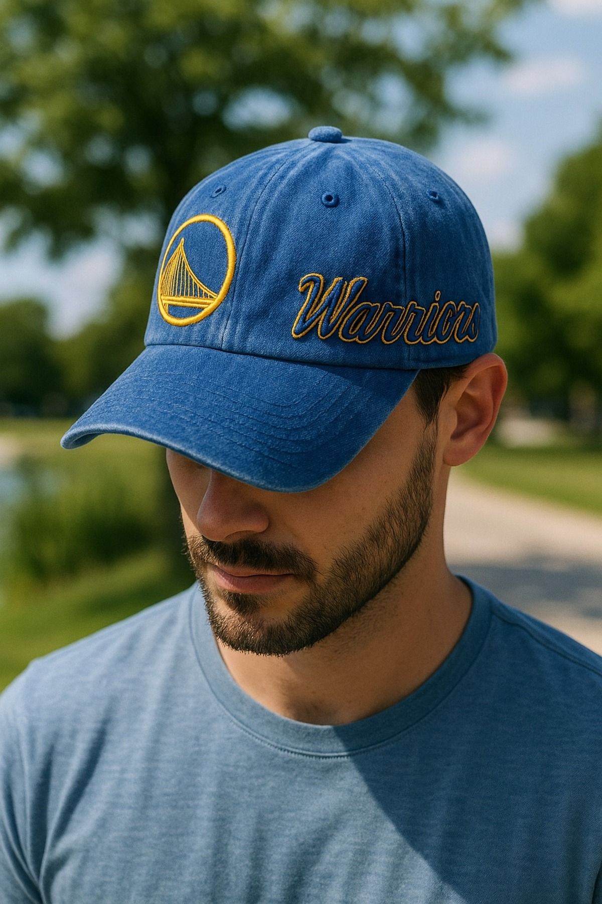 LAGRANZE Golden State Warriors Erkek Nakışlı NBA Şapka