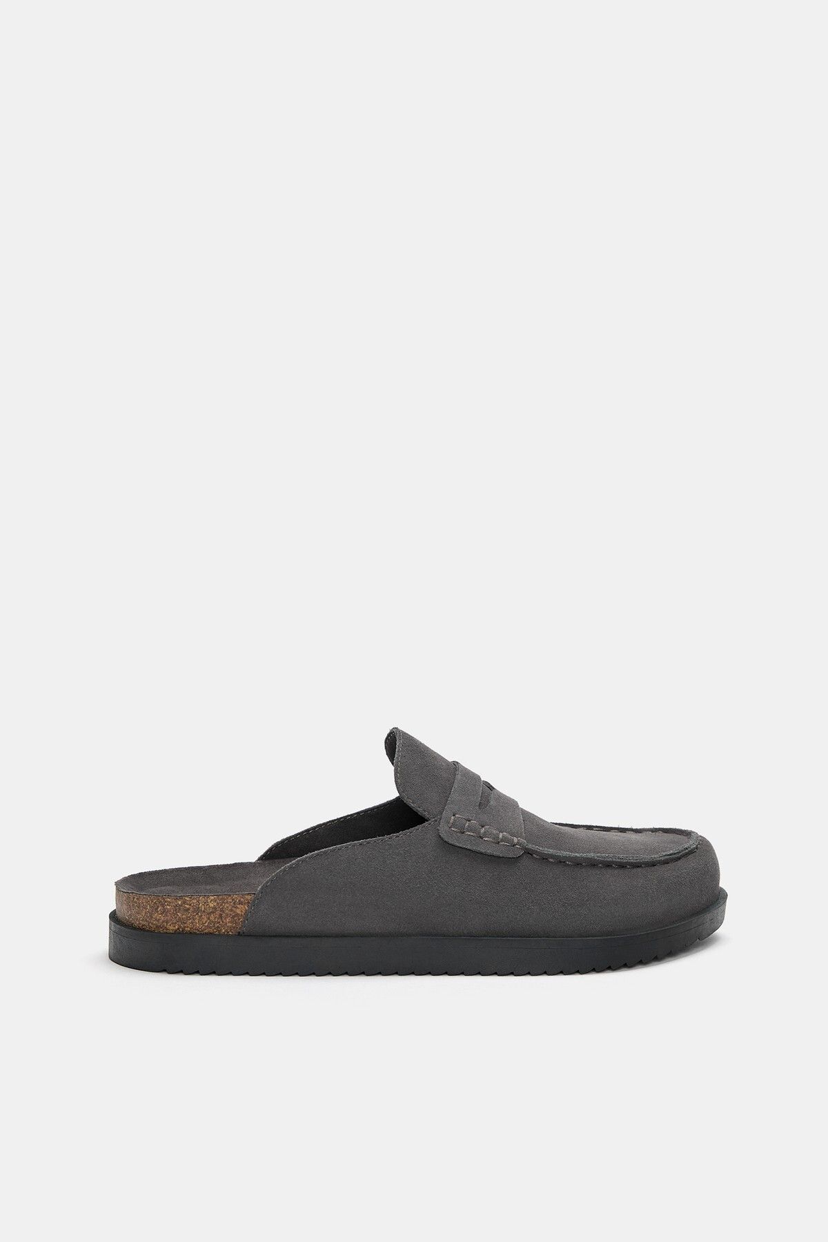 Pull & Bear Bantlı deri terlik