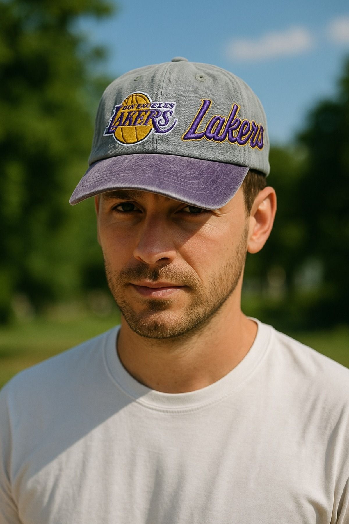 LAGRANZE Los Angeles Lakers Nakışlı Erkek NBA Şapka