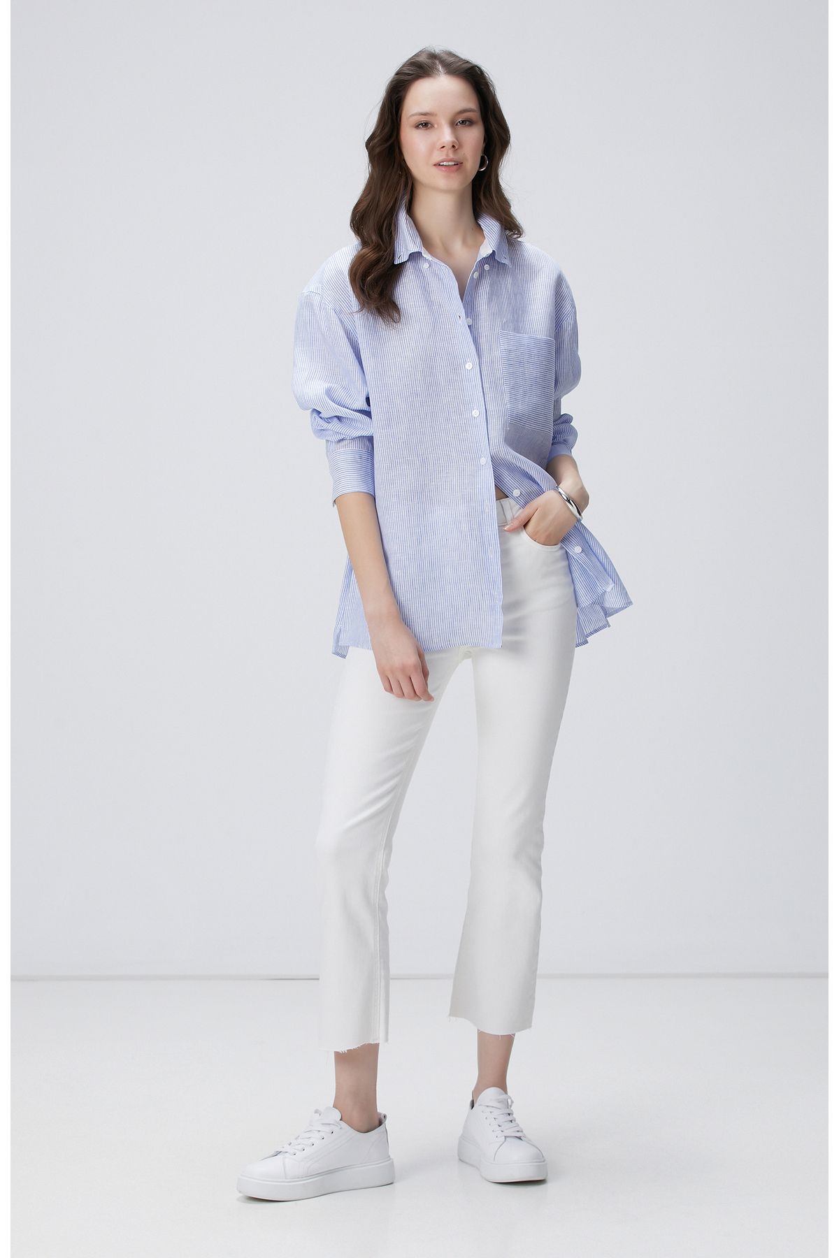 Network Kırık Beyaz Denim Pantolon