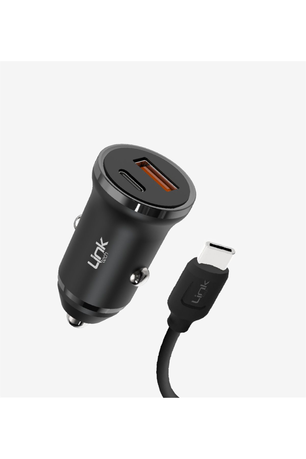 Linktech C486 Çevre Dostu Çift PD 20W Tip-C Kablolu Araç Şarj Aleti