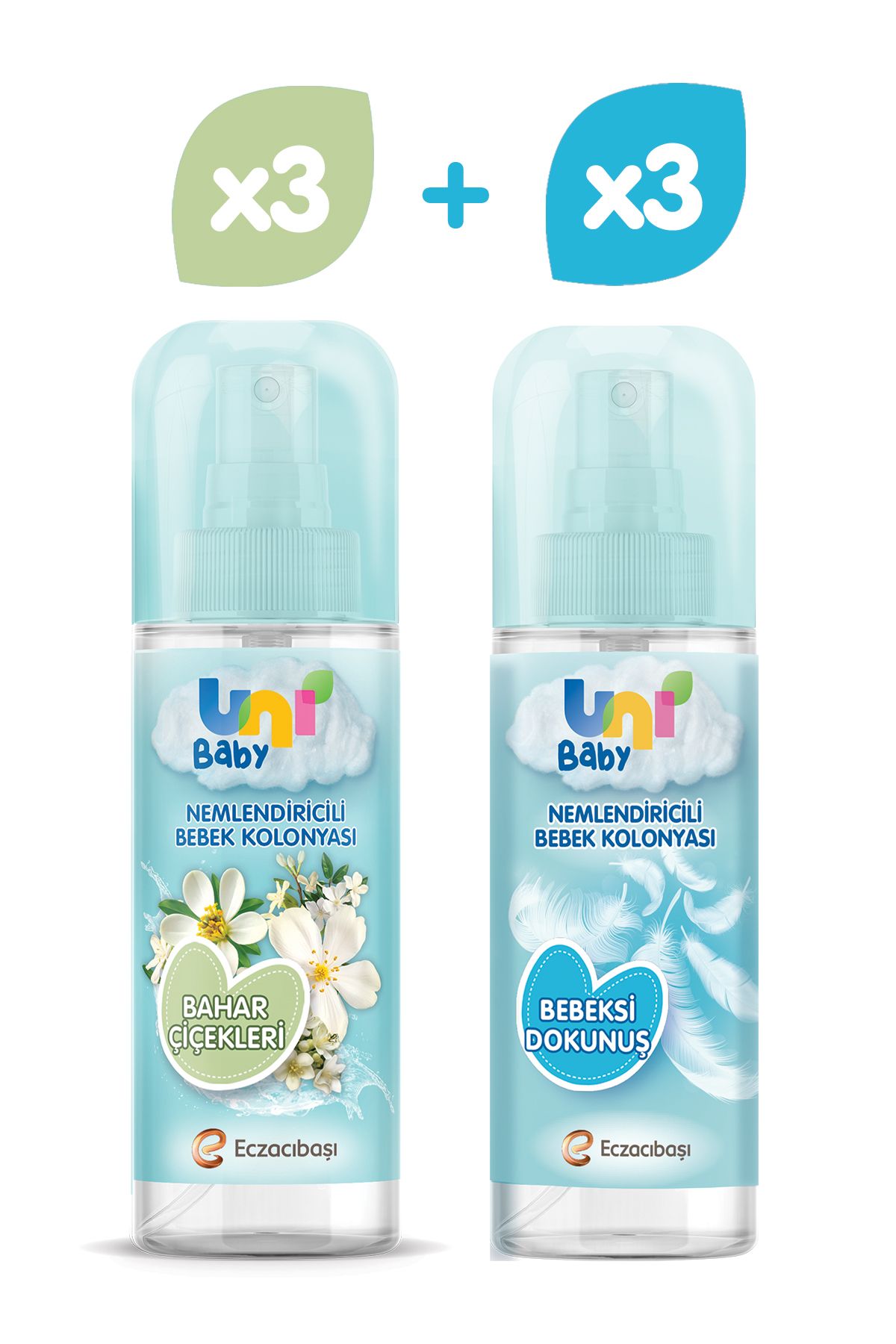 Uni Baby Bebek Kolonyası Bahar Çiçekleri & Bebeksi Kokular 6'lı 900 ml