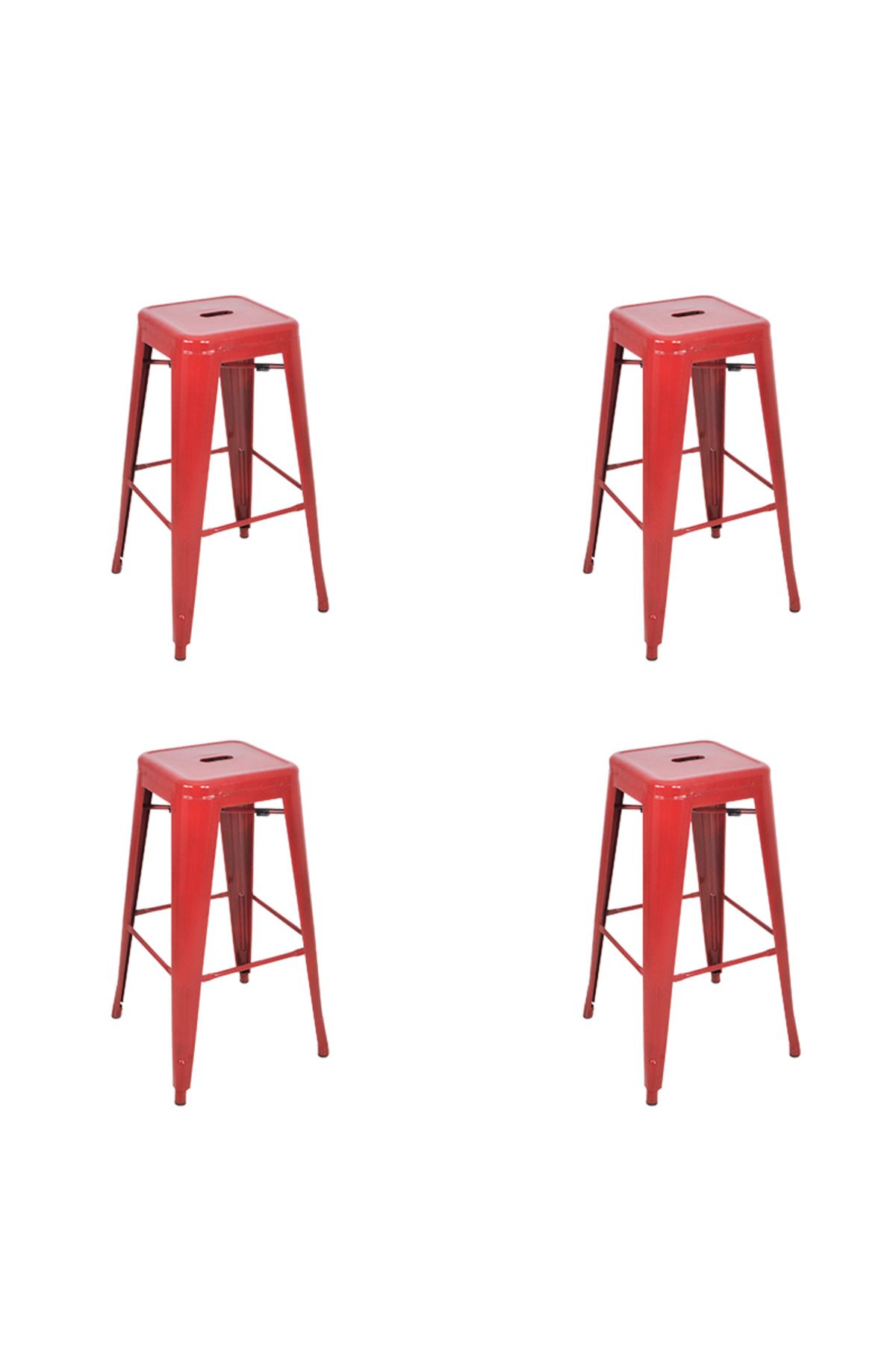 Komposan Tolix Metal Bar Tabure(4 Adet)
