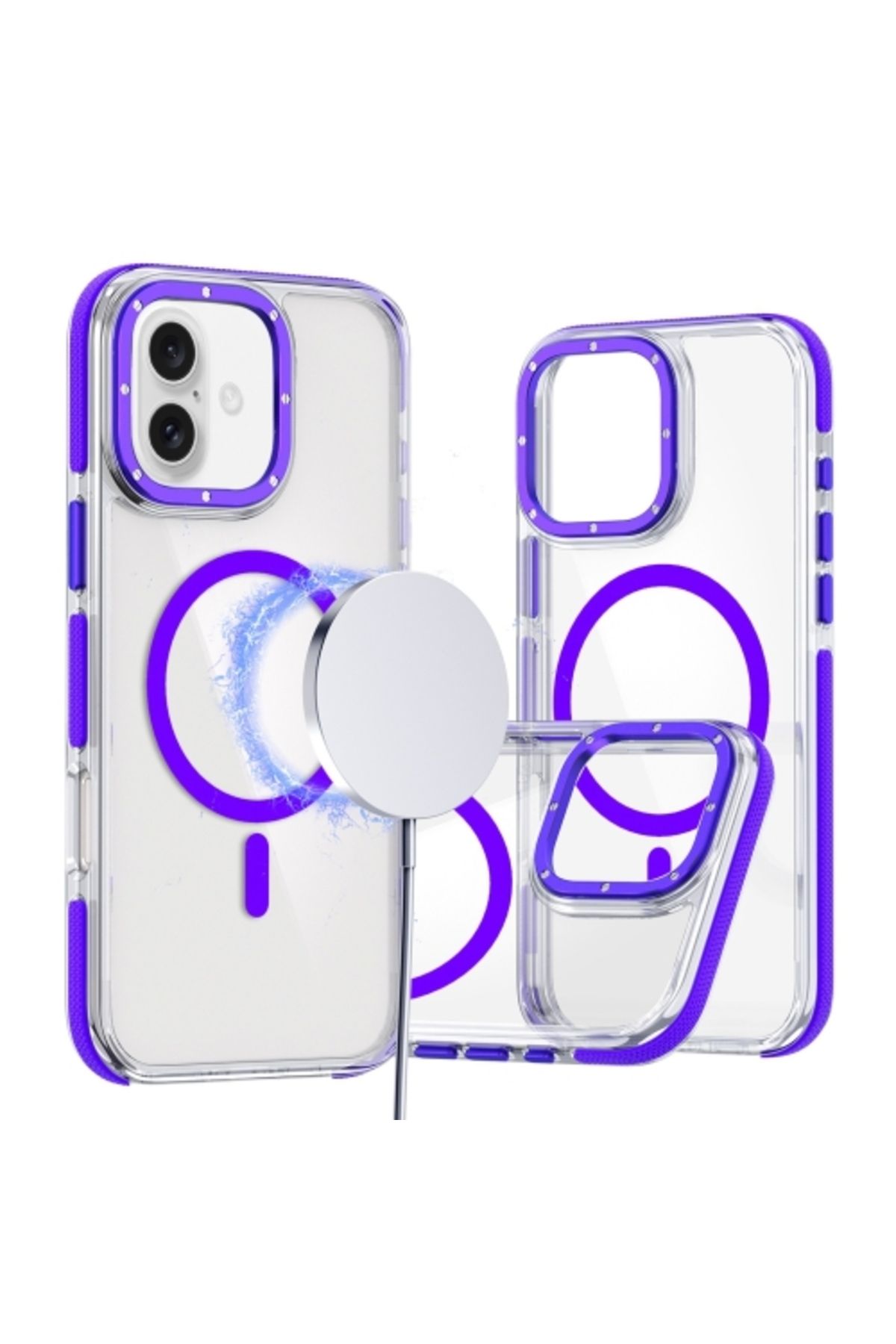 Teleplus iPhone 16 Kılıf Manyetik Şarj Özellikli PX Acrylic Hybrid TPU Kapak