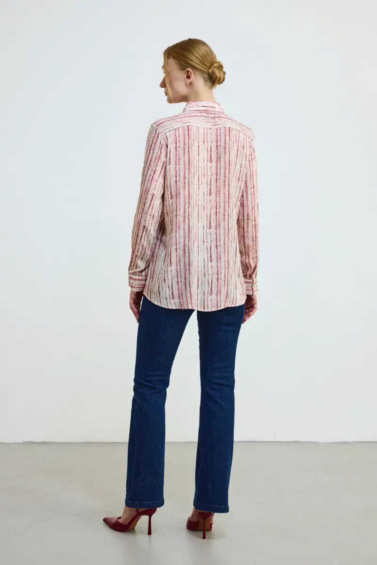 Gusto-Pink Soft Touch Linser - Stripe Pattern Shirt 4