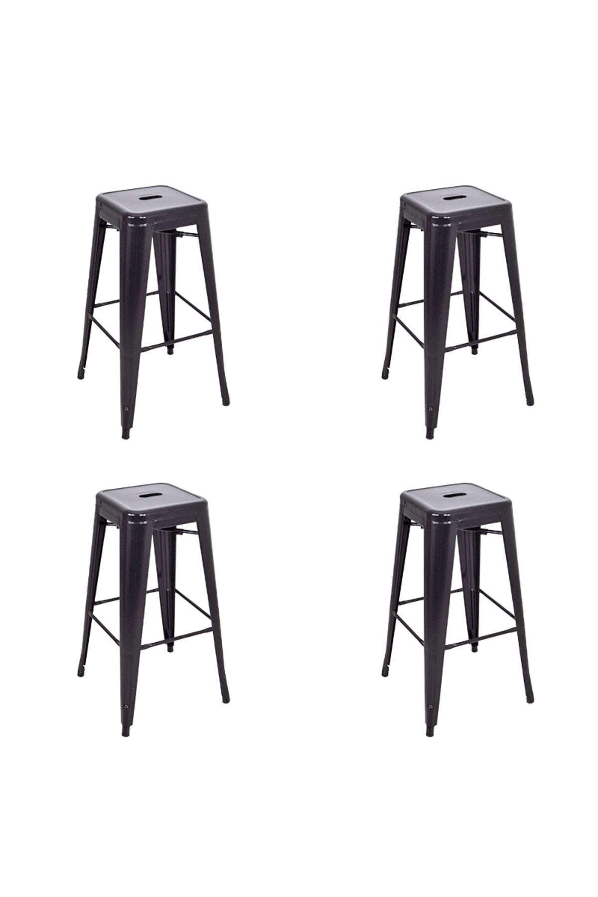 Komposan Tolix Metal Bar Tabure(4 Adet)