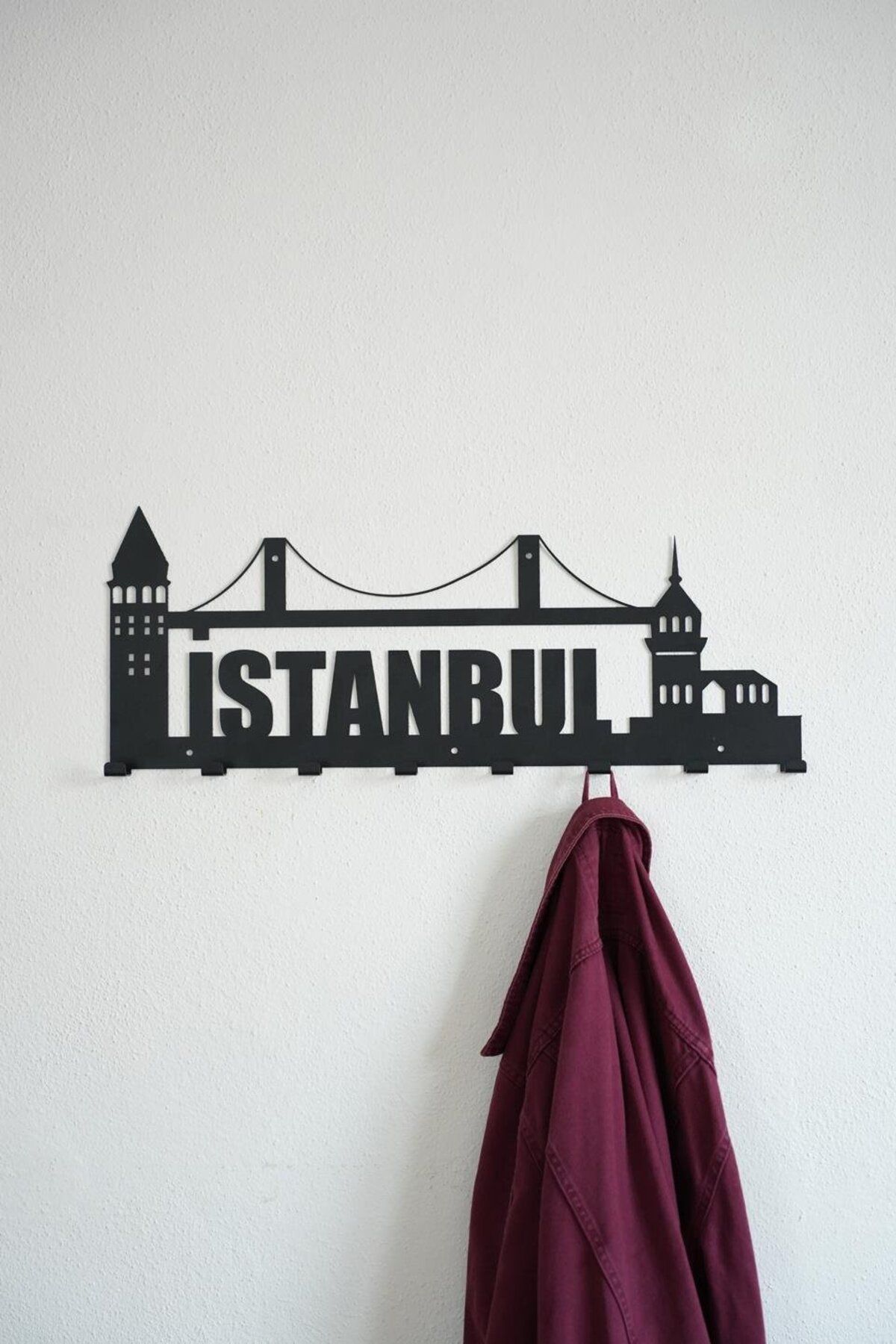 Renklendir Hayatını Dekoratif Duvar Askısı İstanbul Temalı 65 cm x 25 cm