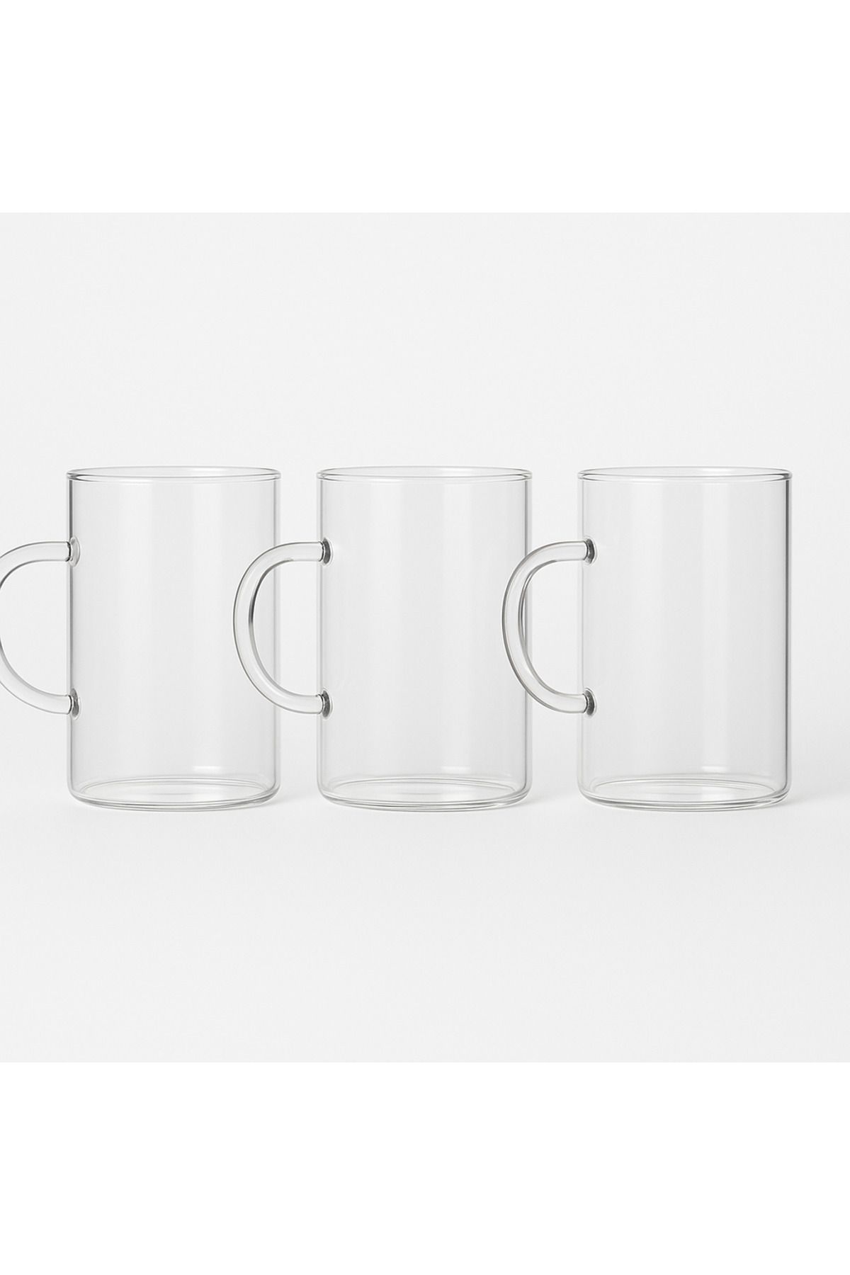 Yağmur Ece Home Borosilikat 200 ml Cam Kupa 3'lü Set - Şık Kahve Sunumu İçin Isıya Dayanıklı Bardaklar