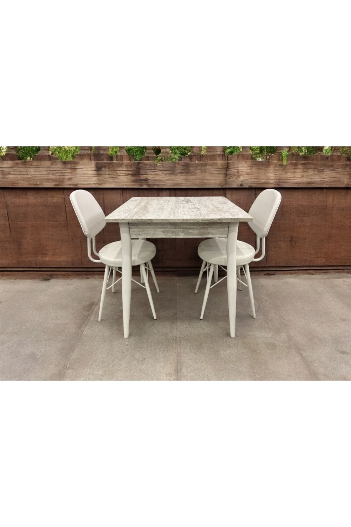 Vivense Mendel Masa Ve Eyfel Sandalye Takımı, Kristal, 70X70