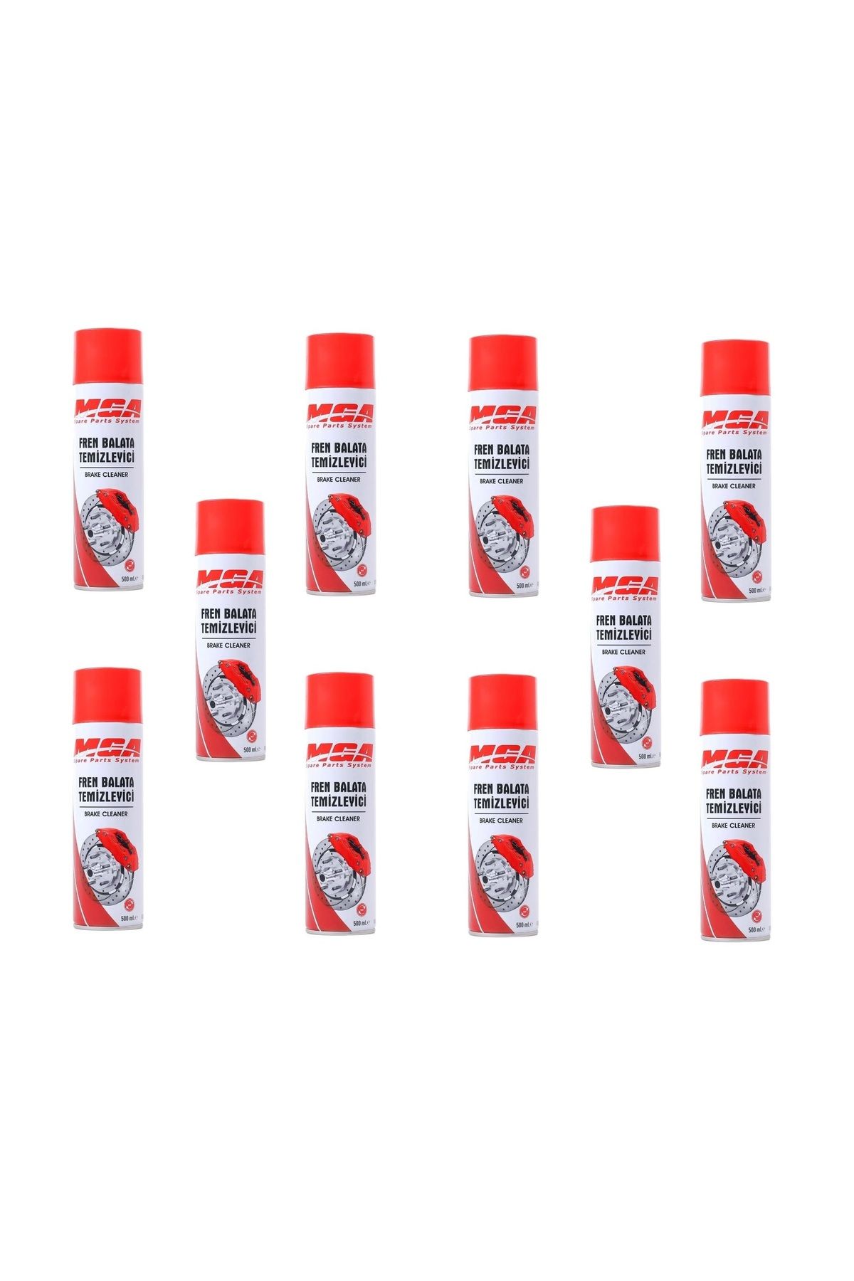 MGA Fren Balata Temizleme Spreyi Ve Genel Amaçlı Temizleyici 500 ML 10 Adet