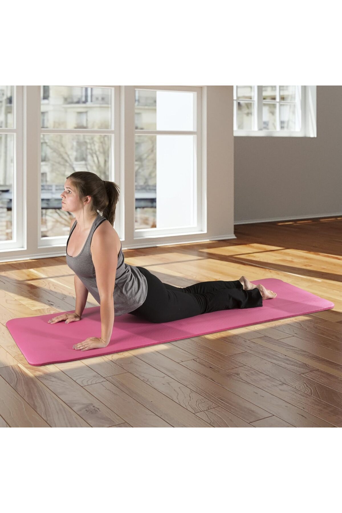 سجادة تمارين اليوغا عالية الكثافة بسمك 8 مل مع فوم مريح لتمارين الرياضية واليوجا