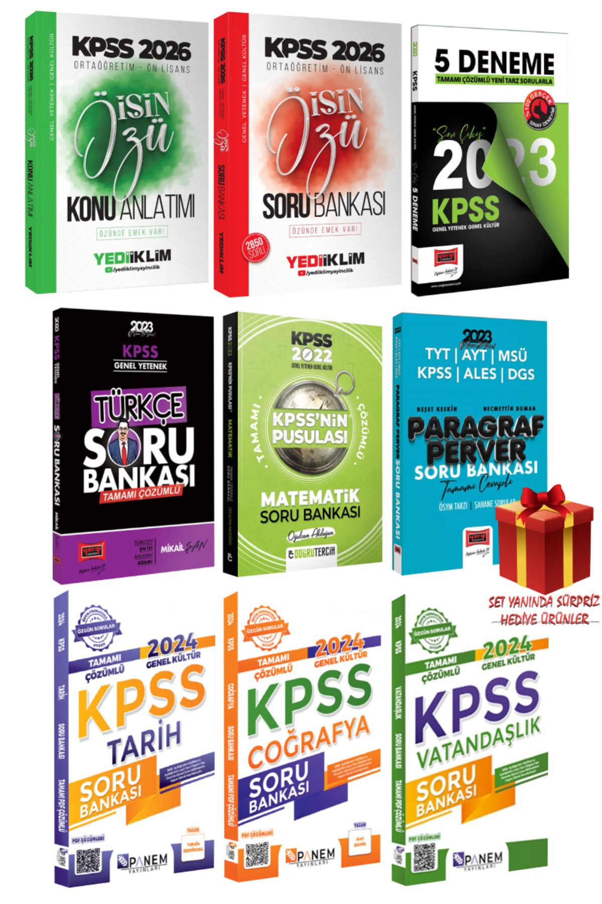 Yediiklim Yayınları 2026 KPSS Ortaöğretim Ön Lisans İşin Özü Konu Anlatımı+ Soru Bankası+ Panem Doğru Tercih Soru+Deneme