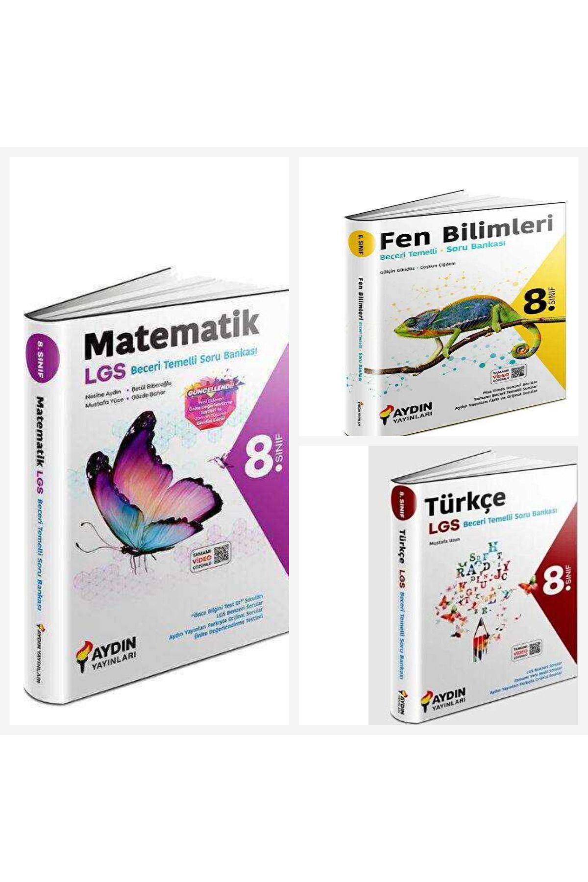 Aydın Yayınları Aydın Yayınları 8. Sınıf Matematik-Türkçe-Fen Bilimleri Beceri Temelli Soru
