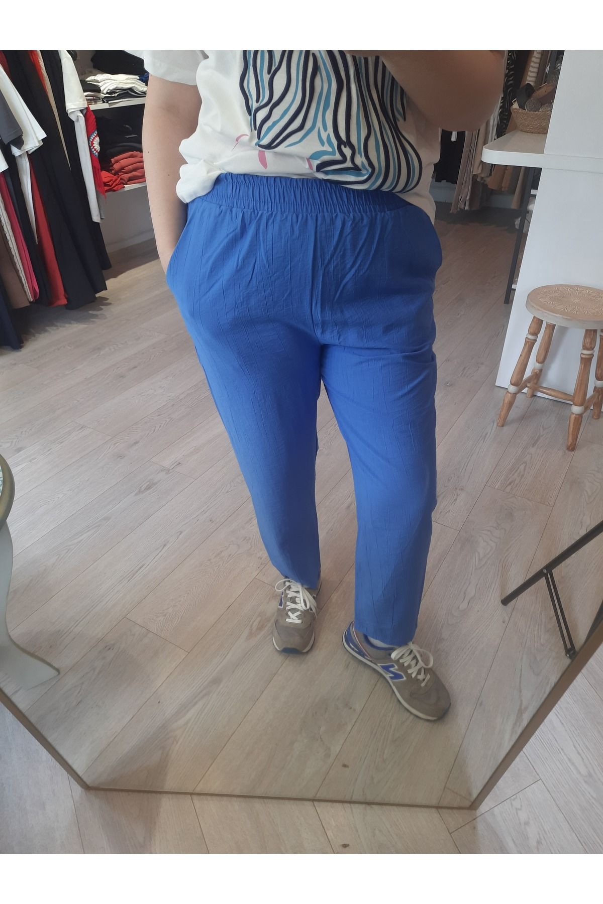 ALVWOMAN Beli Lastikli Paçası Pens Detaylı Pantolon