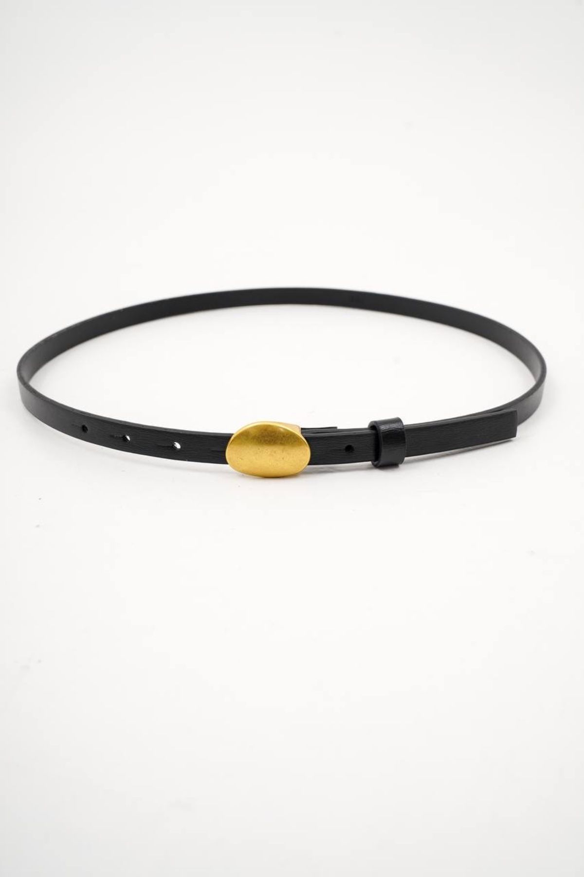 Detre Vintage Gold Aksesuar Detaylı İnce Kemer
