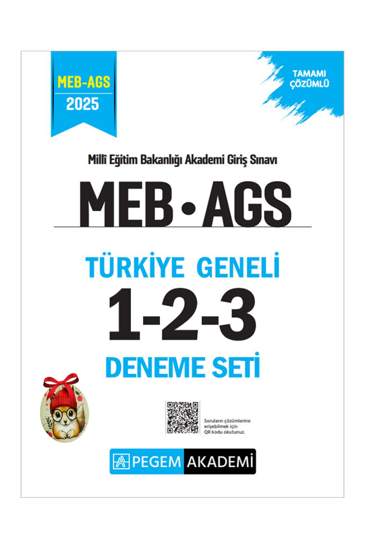 Pegem Akademi Yayıncılık Pegem 2025 MEB AGS KPSS Tamamı Çözümlü Türkiye Geneli 1-2-3 (3'lü Deneme Seti) Pegem